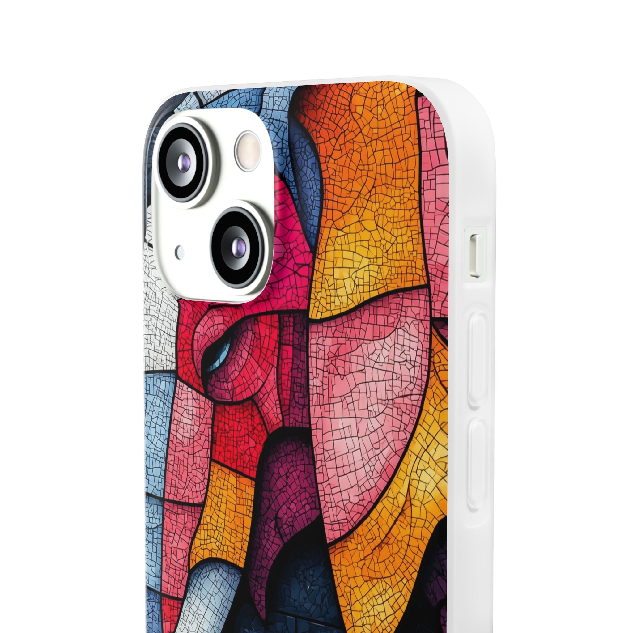 Elephant Mosaic iPhone 13 mini Case - Soft