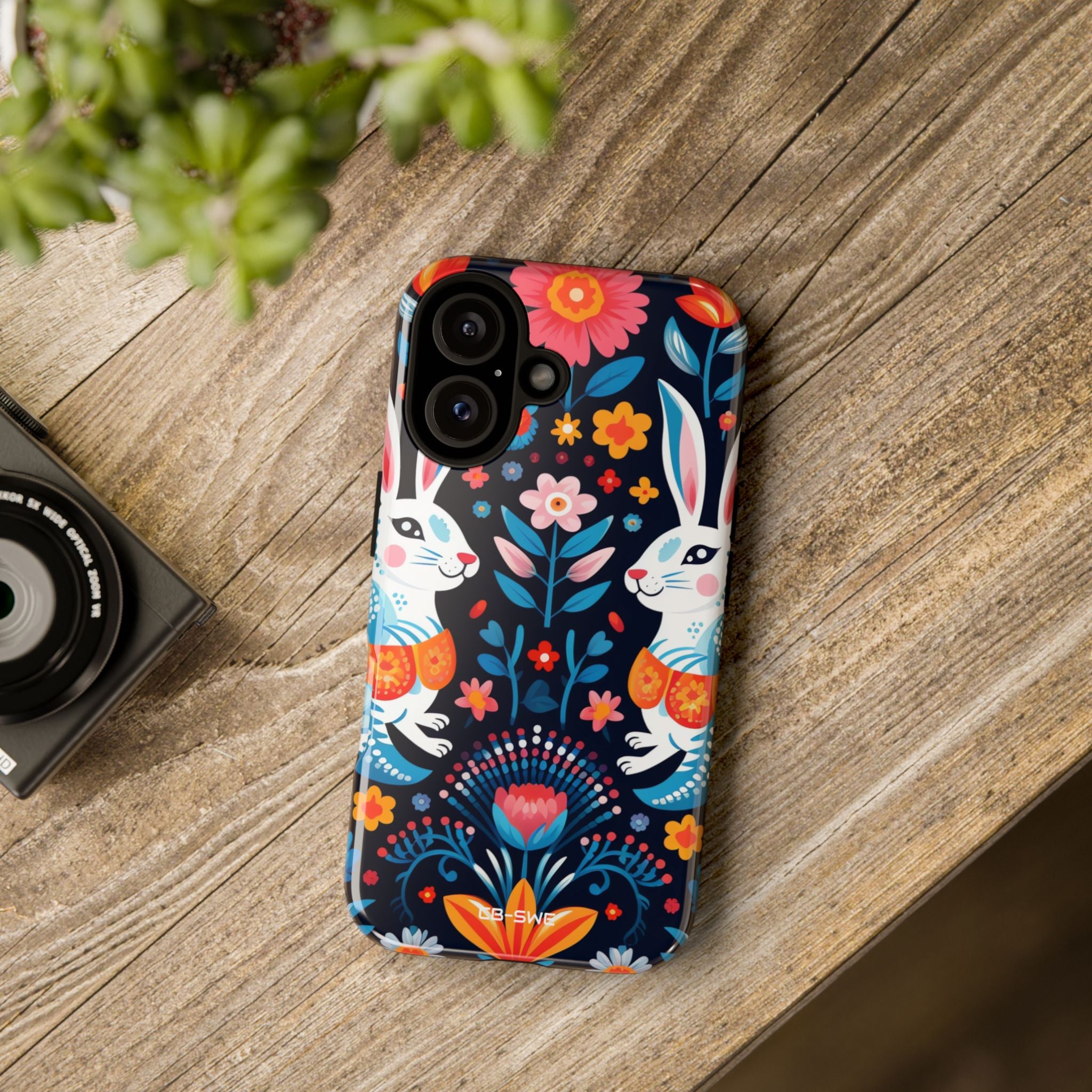 Bunnies Hop Flowers - iPhone Case
