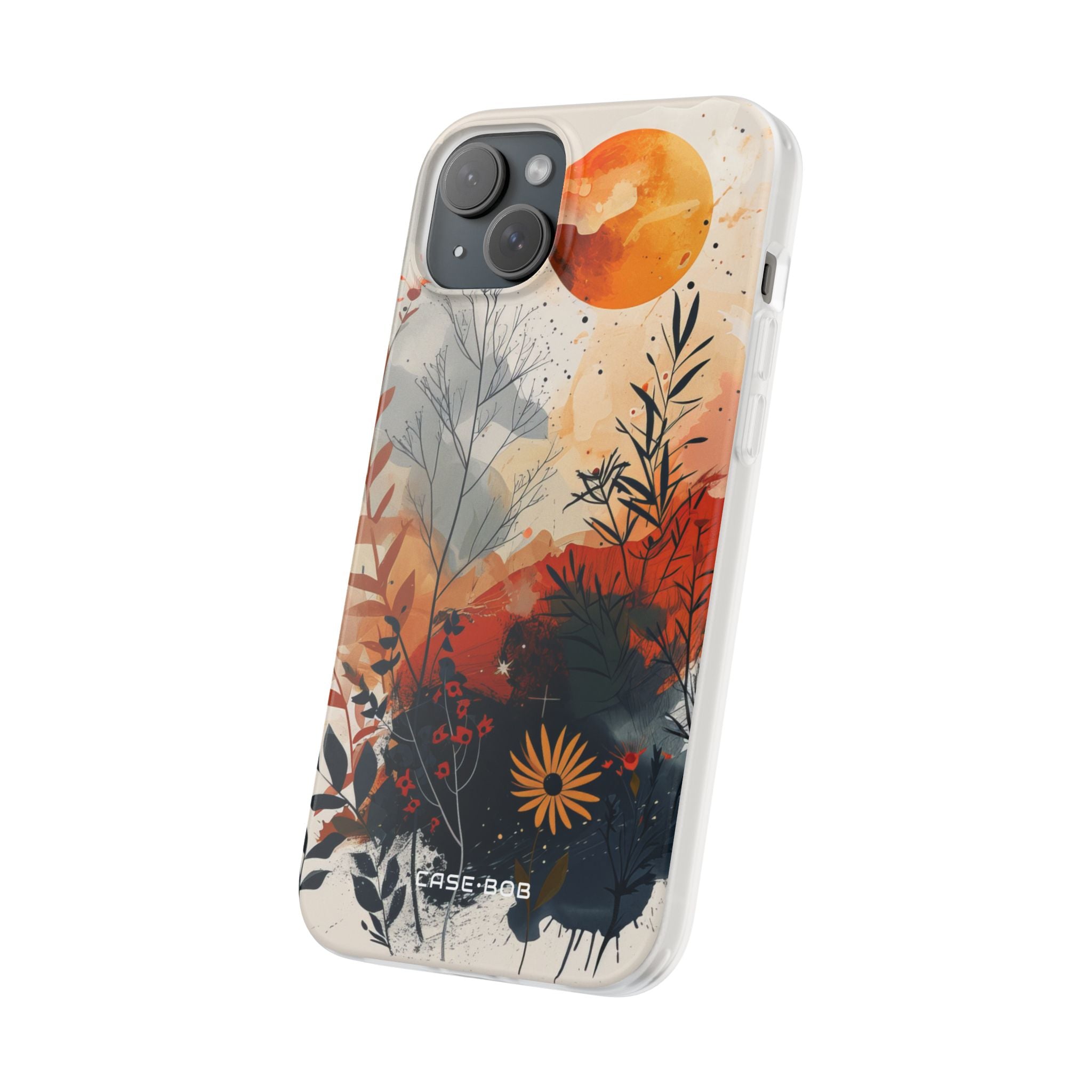 Orange Solstice iPhone 15 Plus Case - Soft