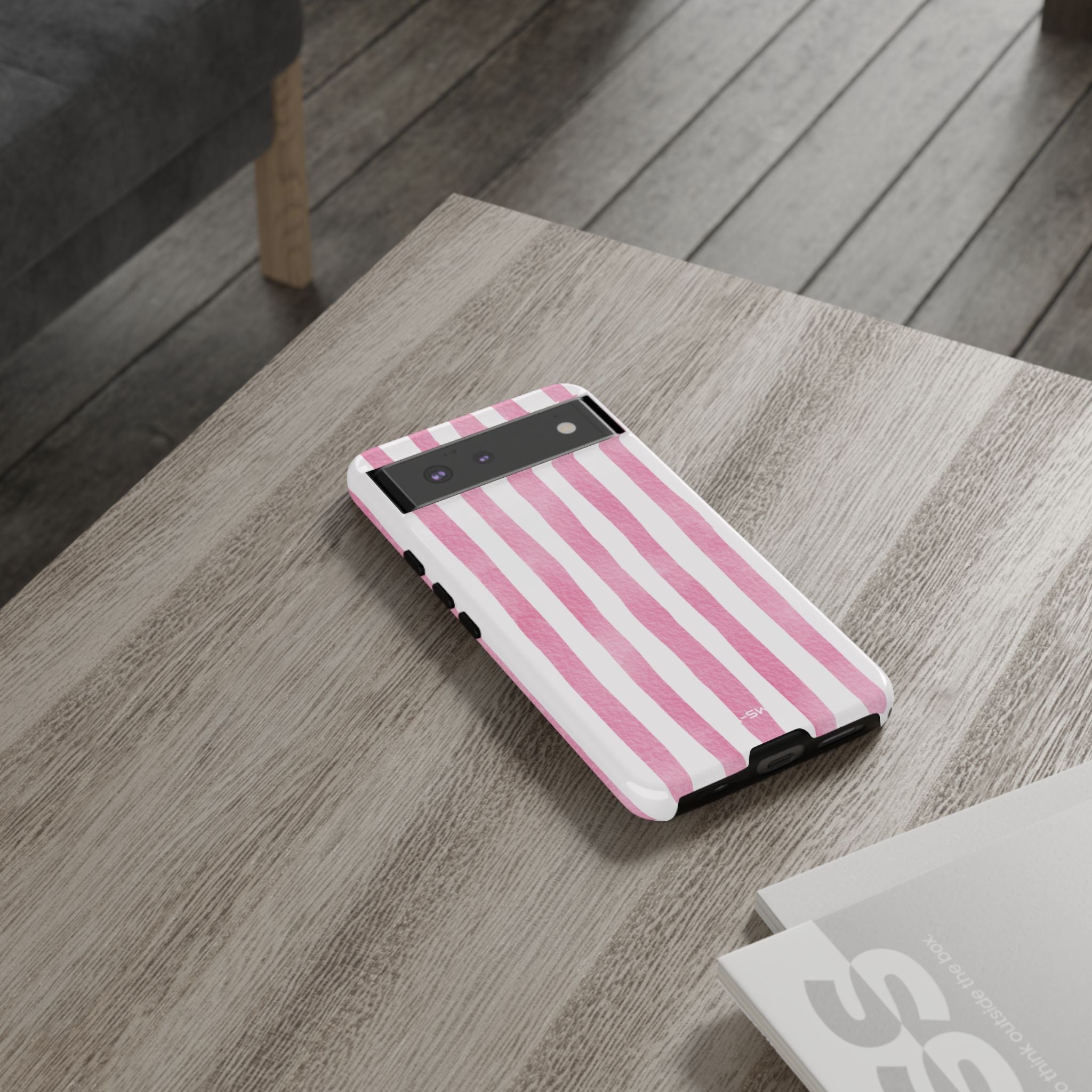 Pink Watercolor Stripes - Google Pixel Case