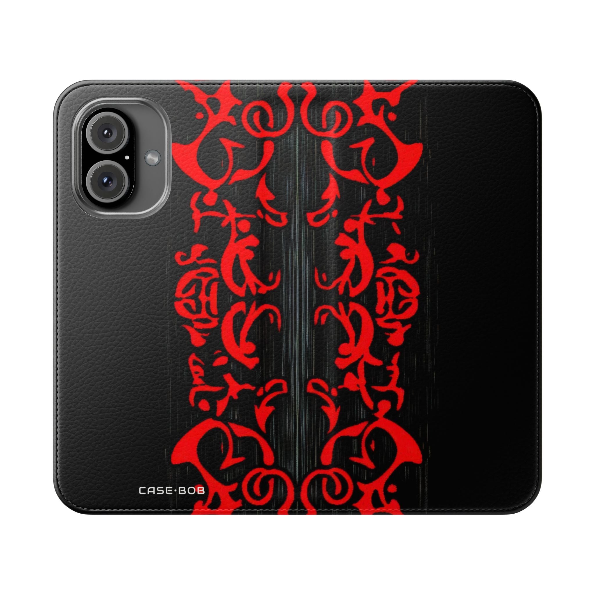 Crimson Swirl - iPhone 16 Case - Wallet