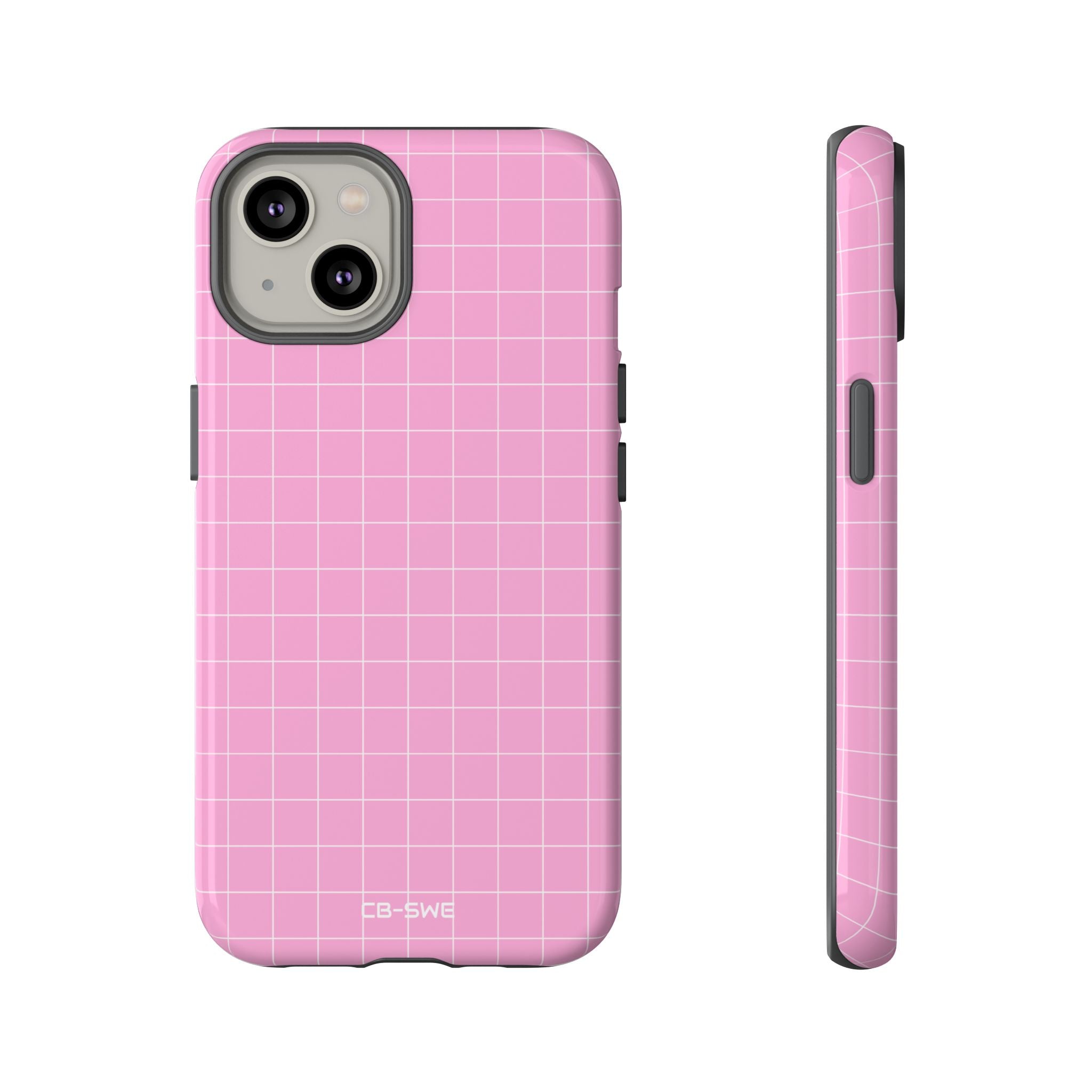 Pink Squares Align - iPhone Case