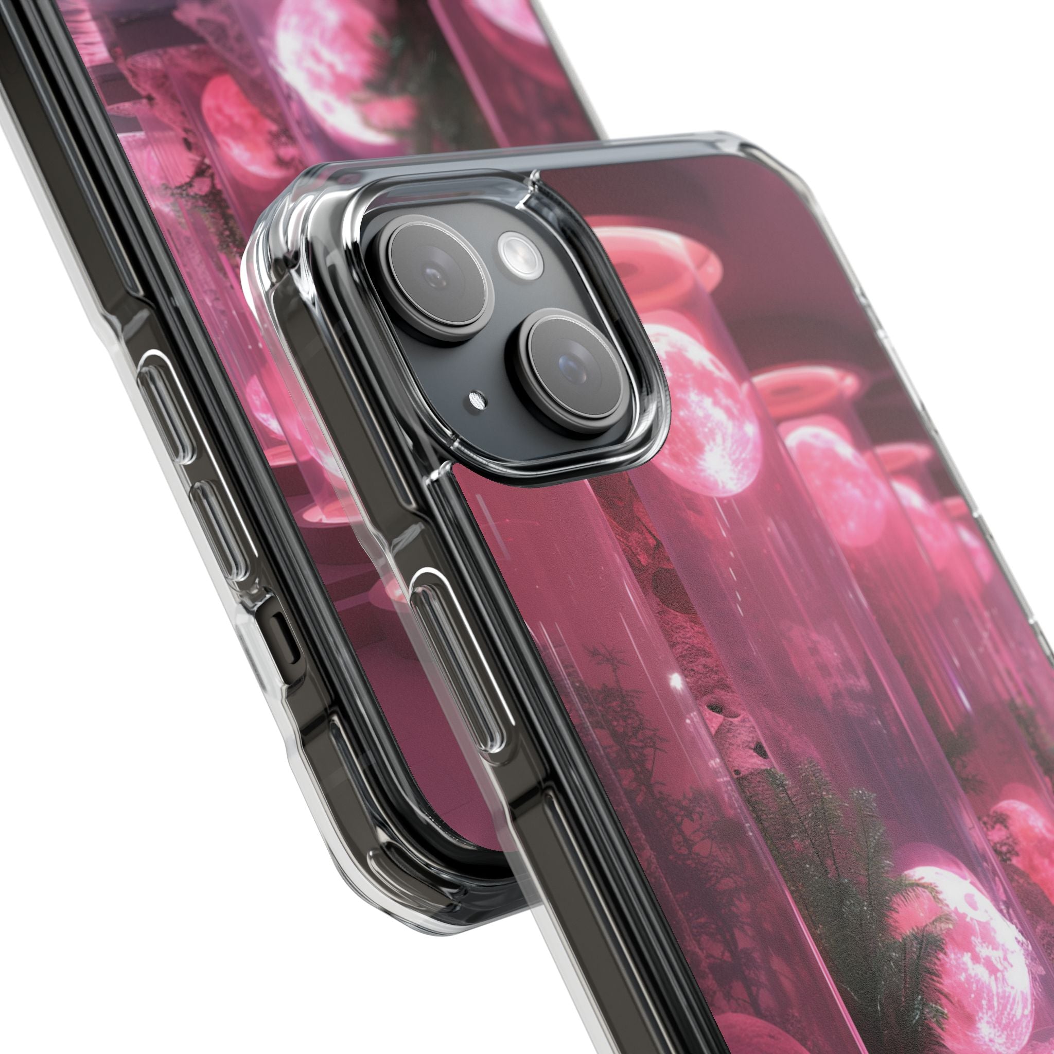 Futuristic Moon Garden iPhone 15 - Impact Clear+