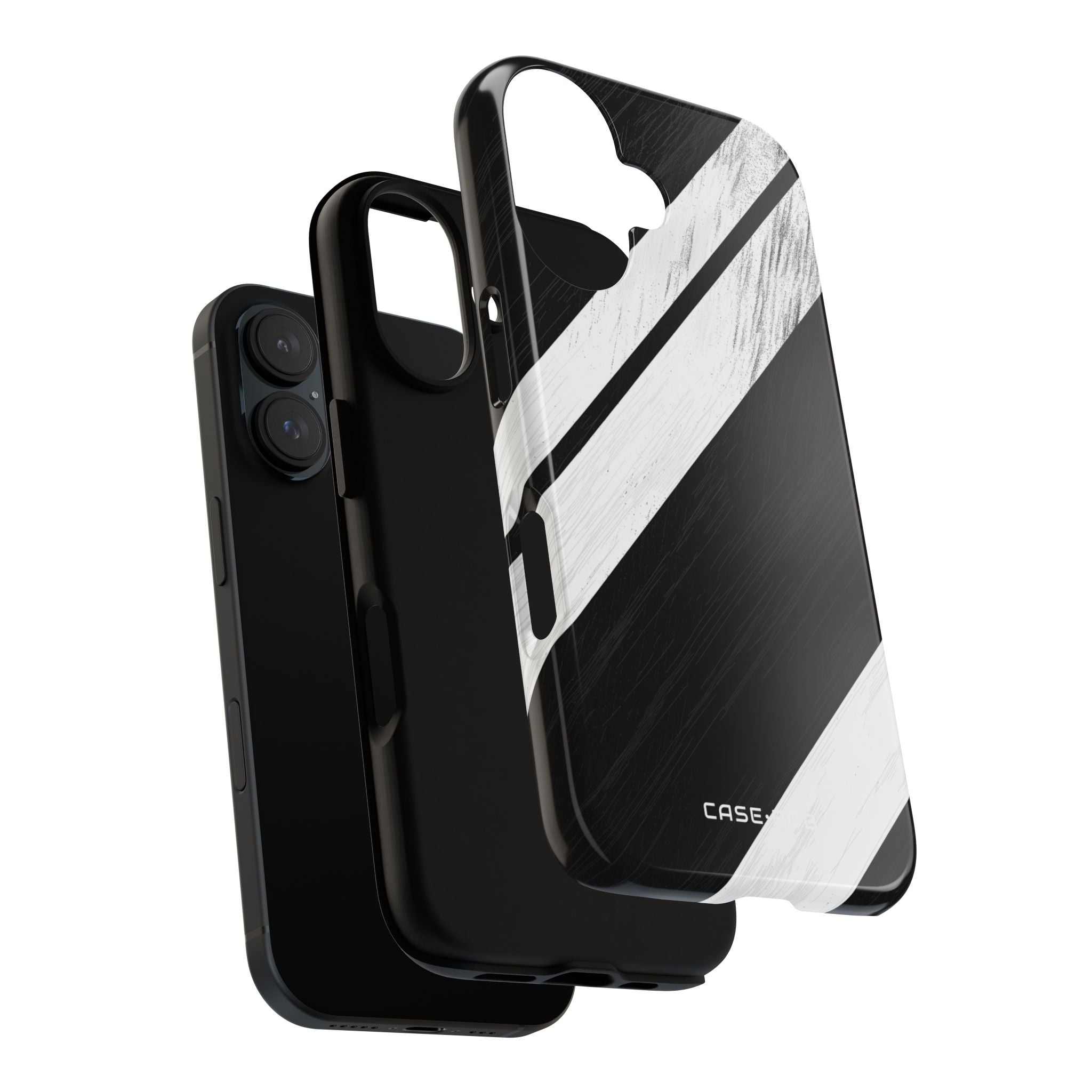 Distressed Stripe Motion iPhone 16 Plus Case - Tough