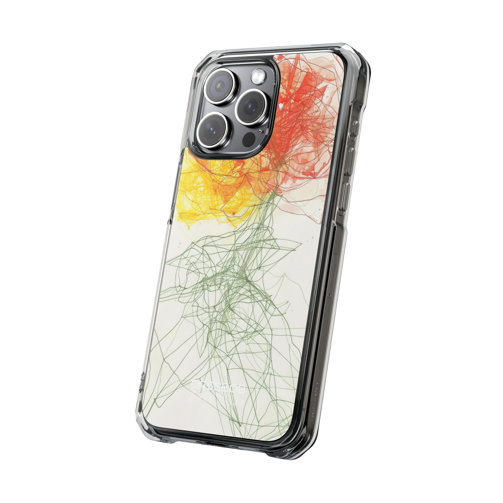 Fiery Blossom Tangle iPhone 15 - Impact Clear+