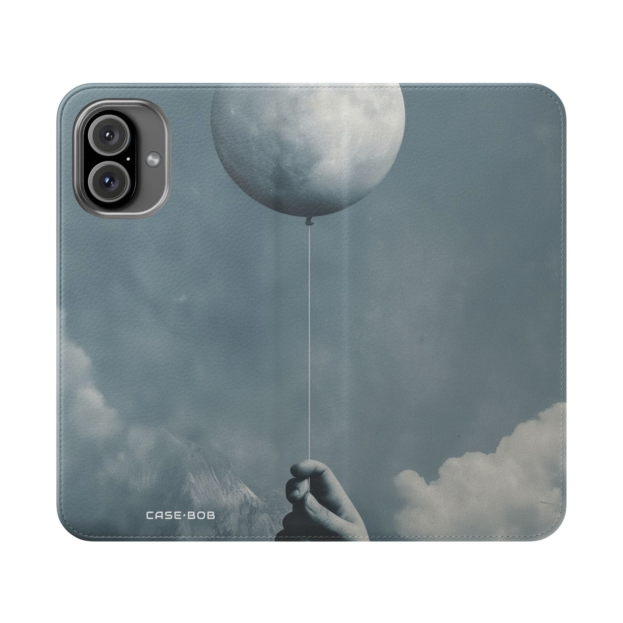 Moon Balloon Blue - iPhone 16 Plus Case - Wallet