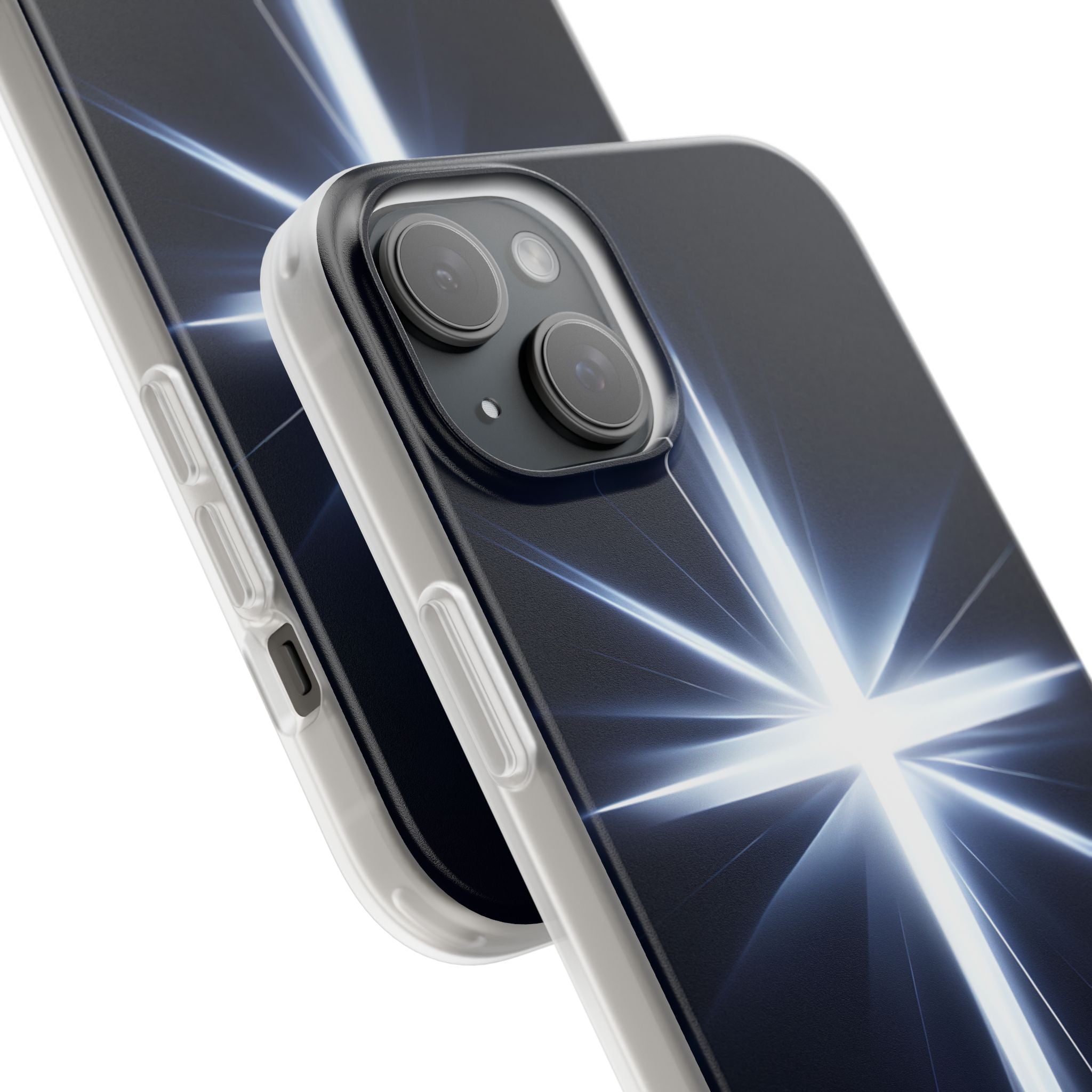 Glowing Crossburst iPhone 15 Plus Case - Soft