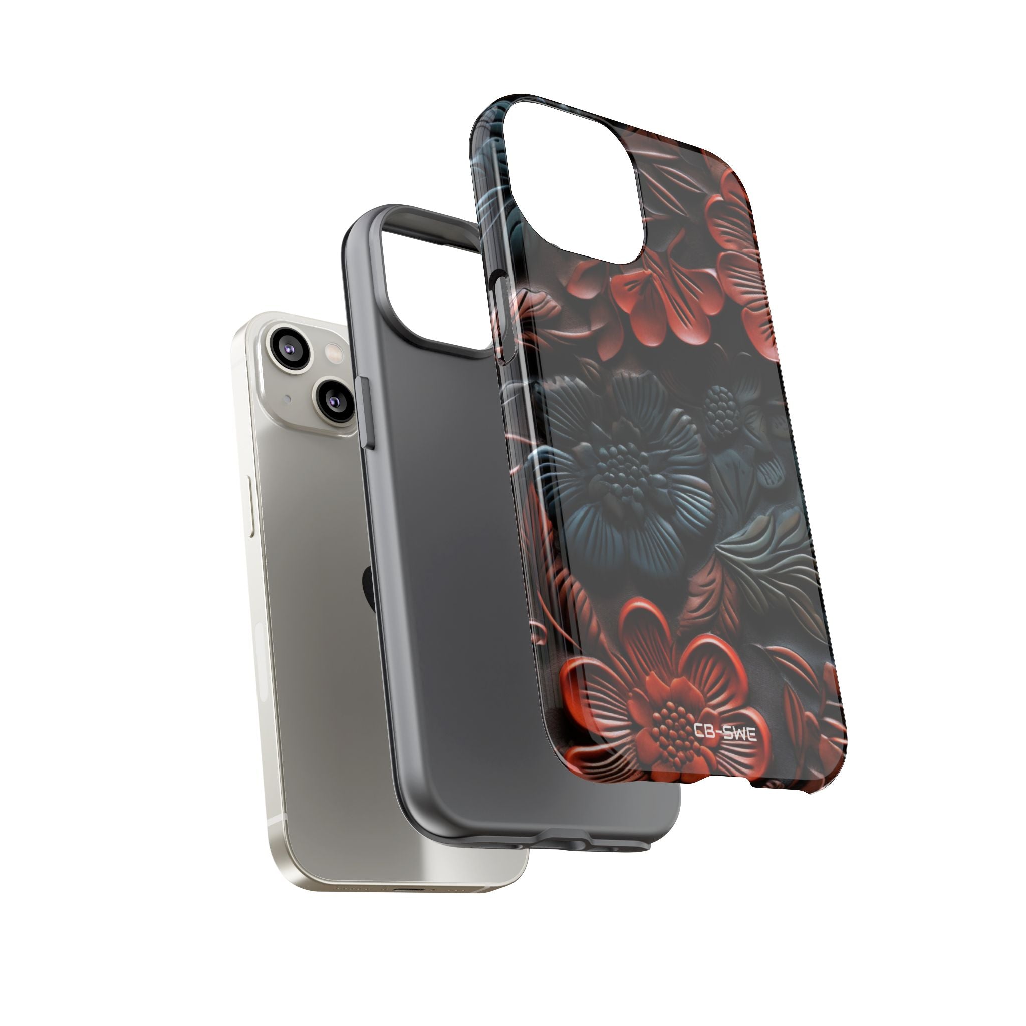 Sculpted Floral Elegance - iPhone Case