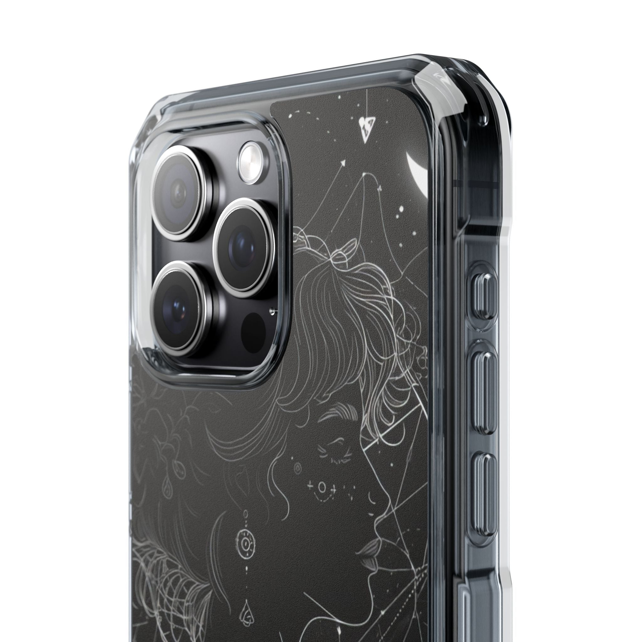 Celestial Bloom Silhouette iPhone 15 - Impact Clear+