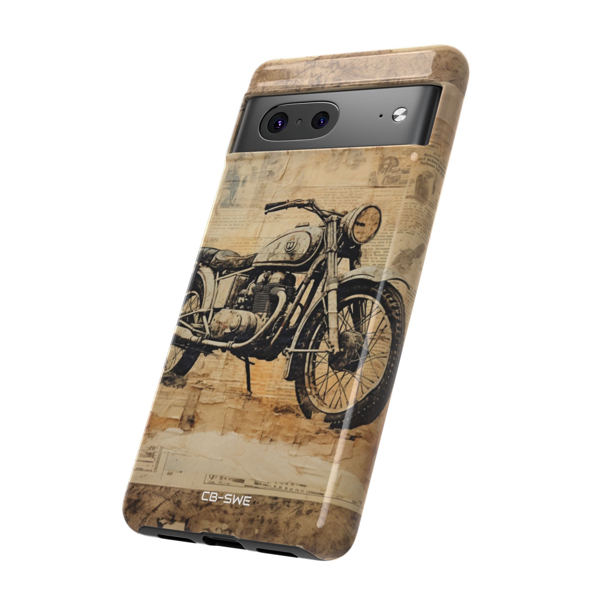 Vintage Motorcycle Collage - Google Pixel Case