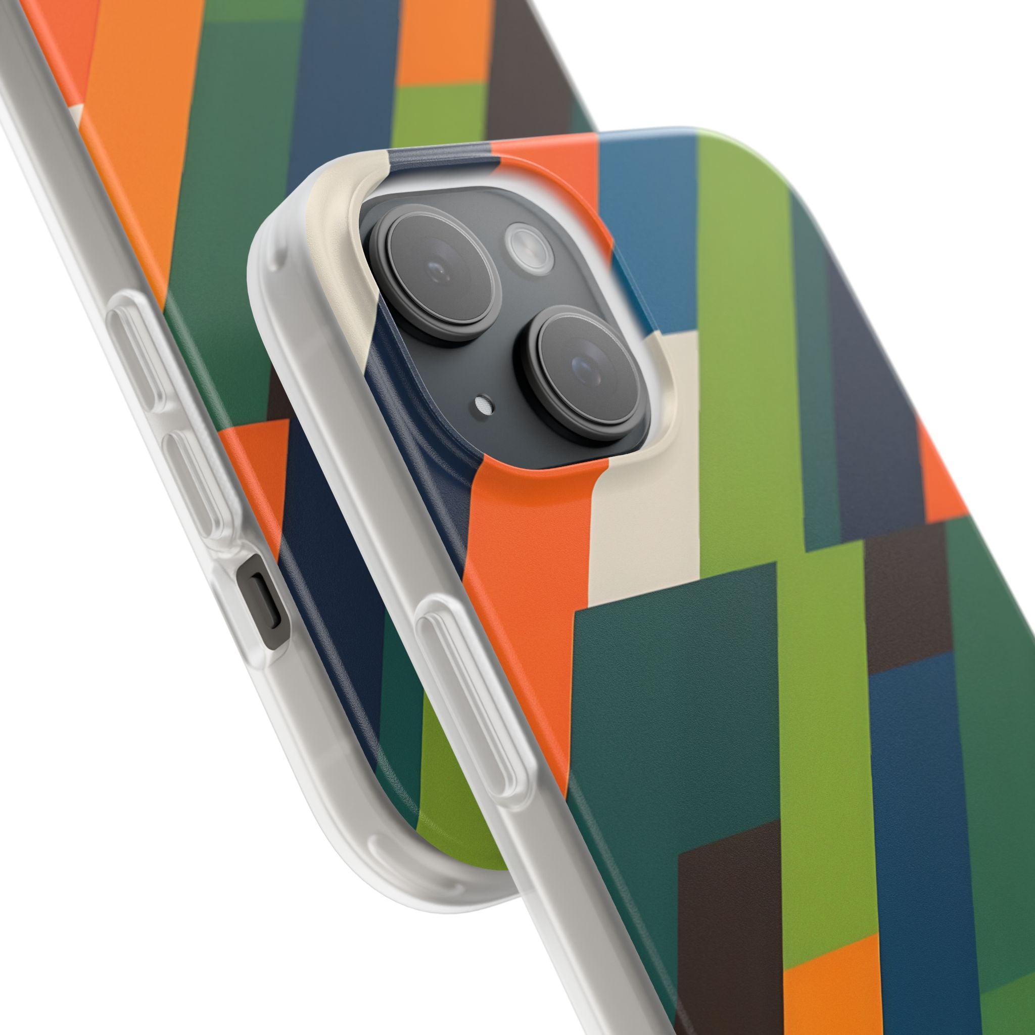 Diagonal Blaze iPhone 15 Case - Soft