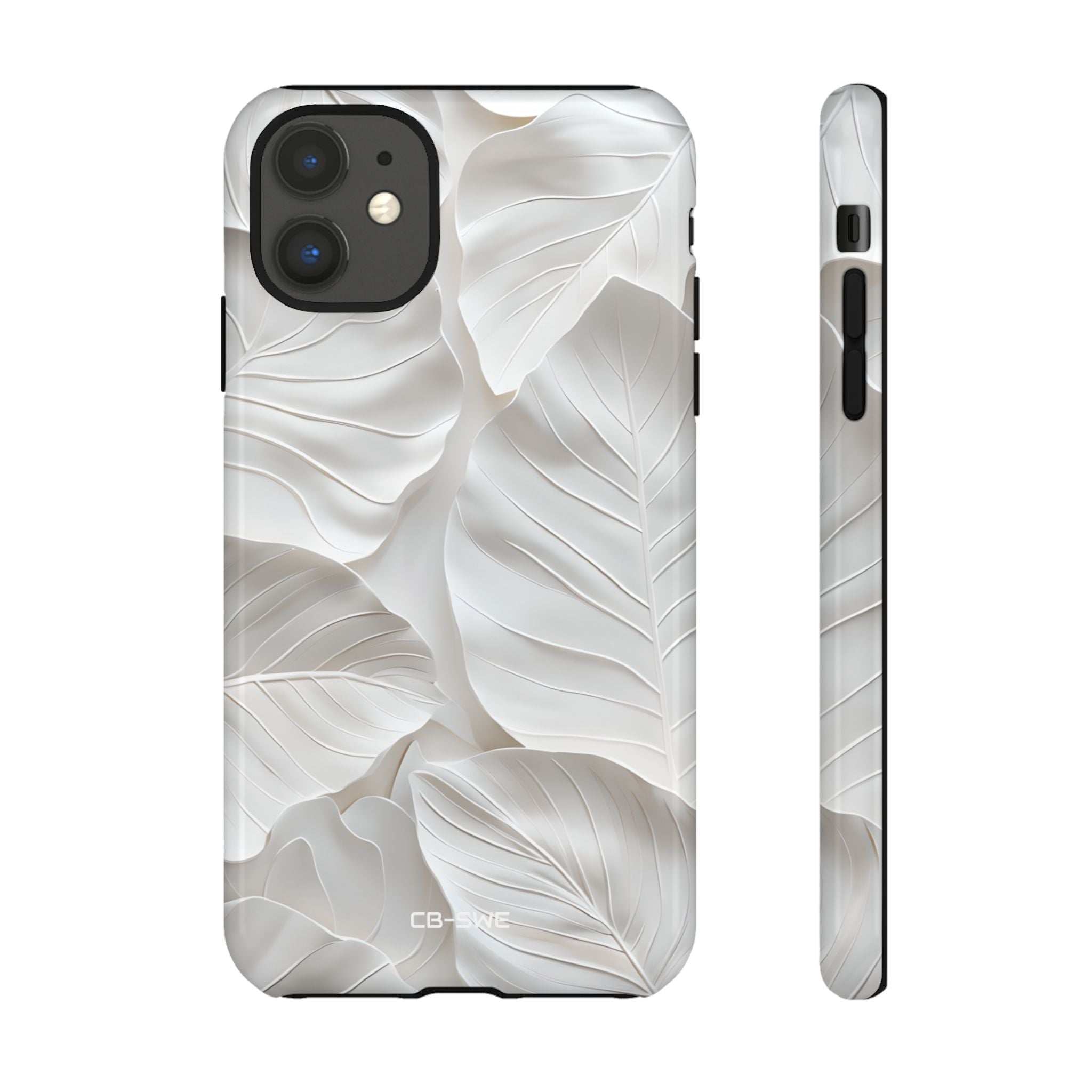 Elegant Leaf Relief - iPhone Case