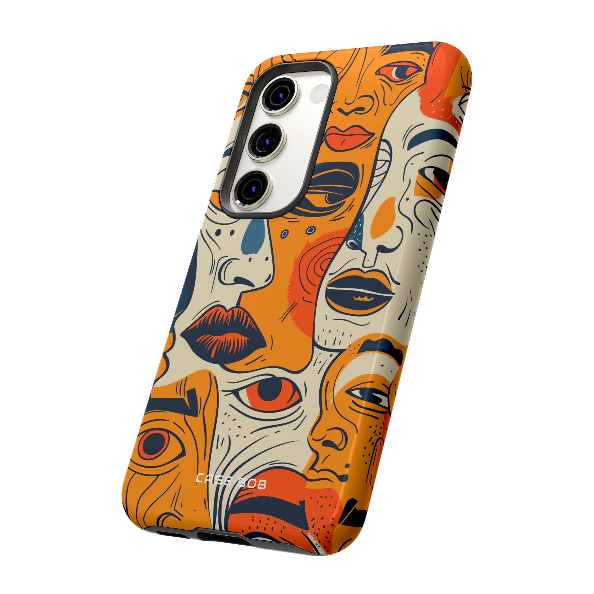 Tangled Faces Sunset Samsung S23 Case - Tough