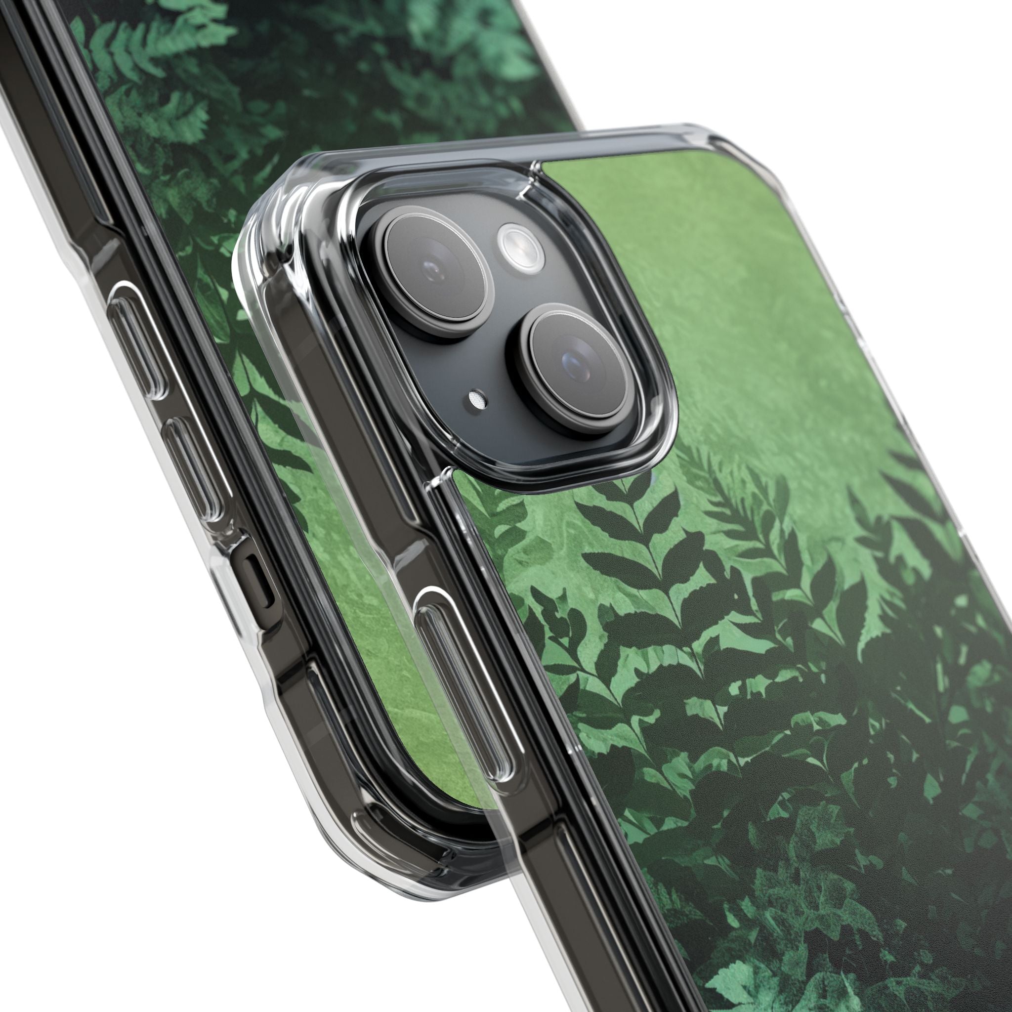Verdant Fern Silhouettes iPhone 15 - Impact Clear+