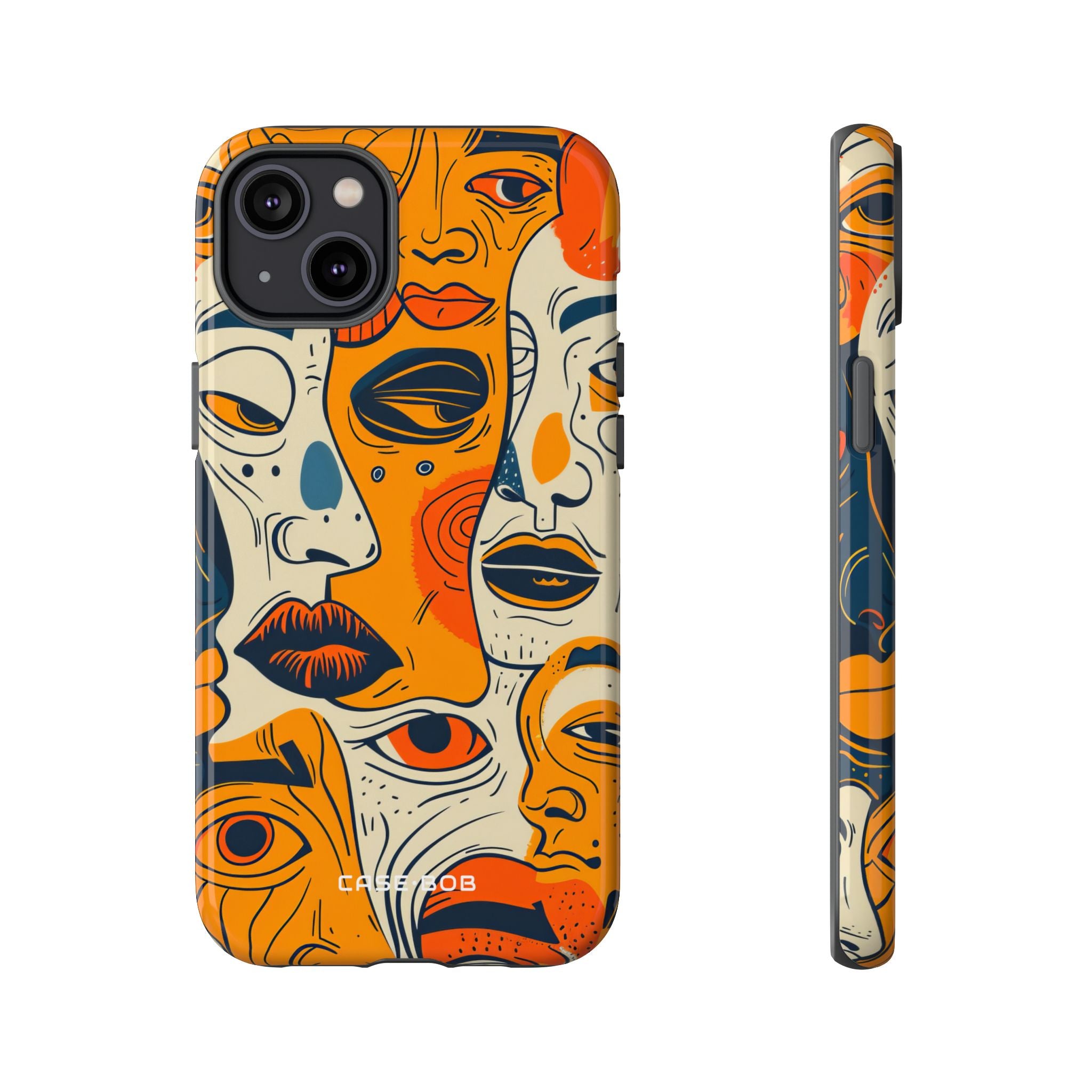 Tangled Faces Sunset iPhone 14 Plus Case - Tough