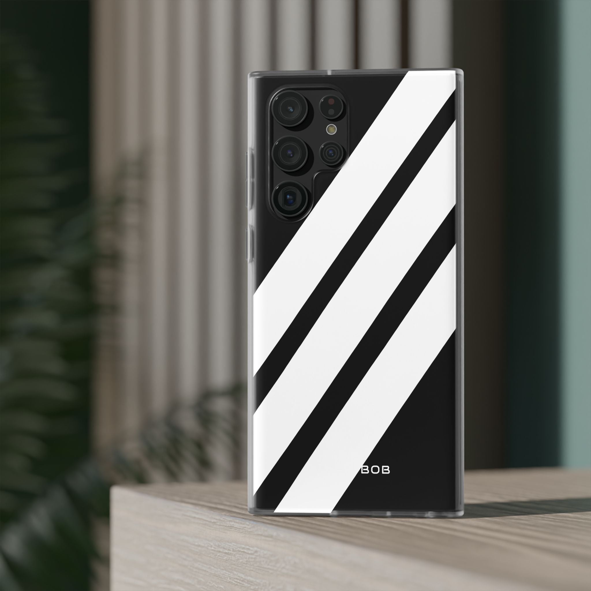 Diagonal Bands Noir Samsung S22 Ultra Case - Soft