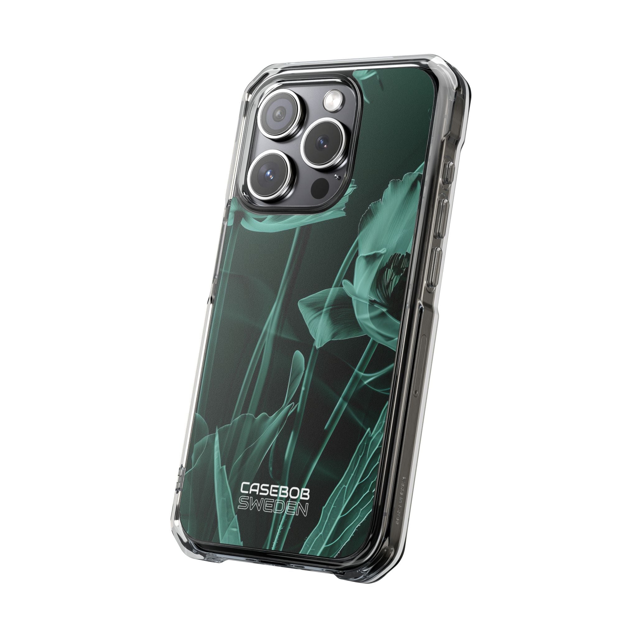 Teal Bloom Radiance iPhone 15 - Impact Clear+