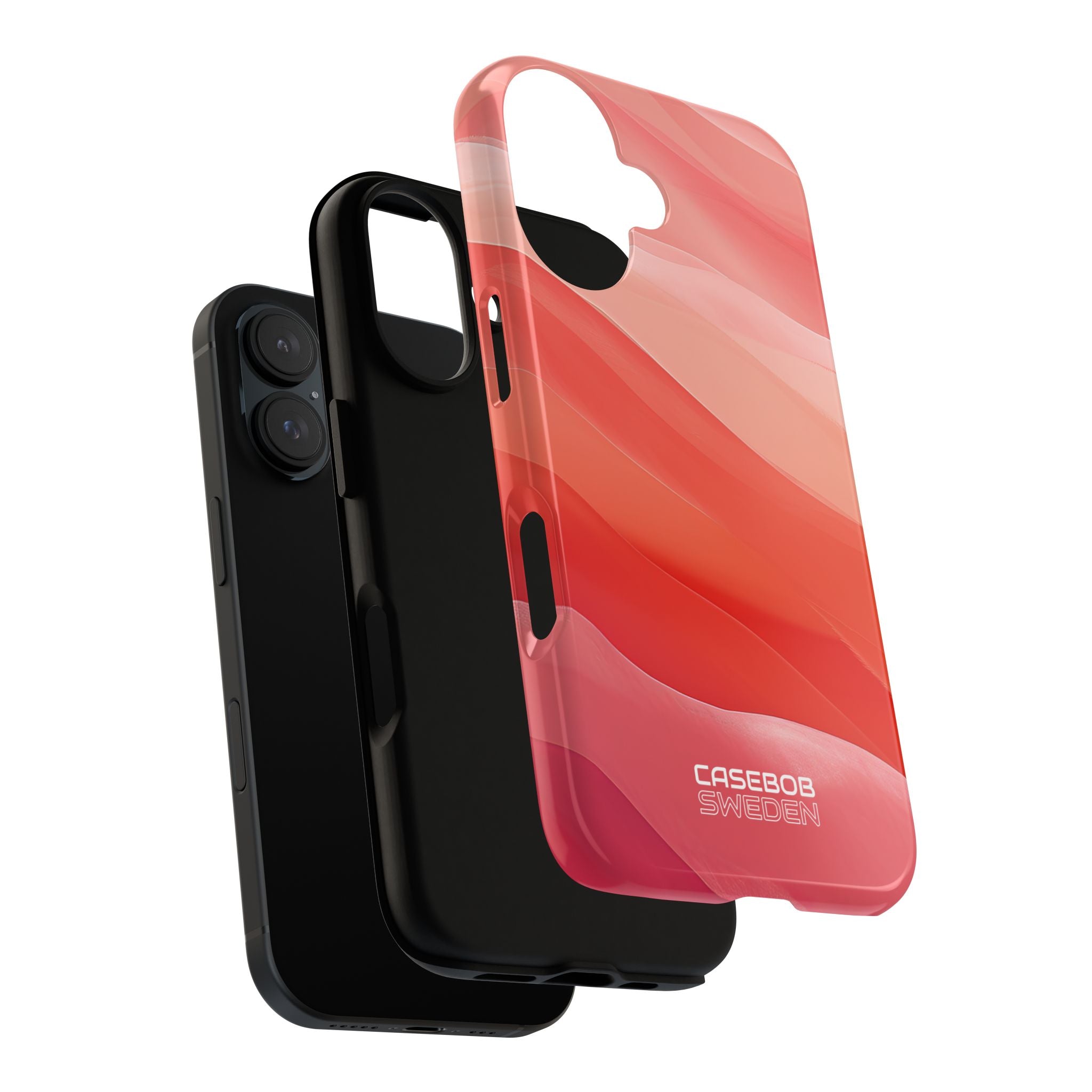 Flowing Coral Waves iPhone 16 - Tough