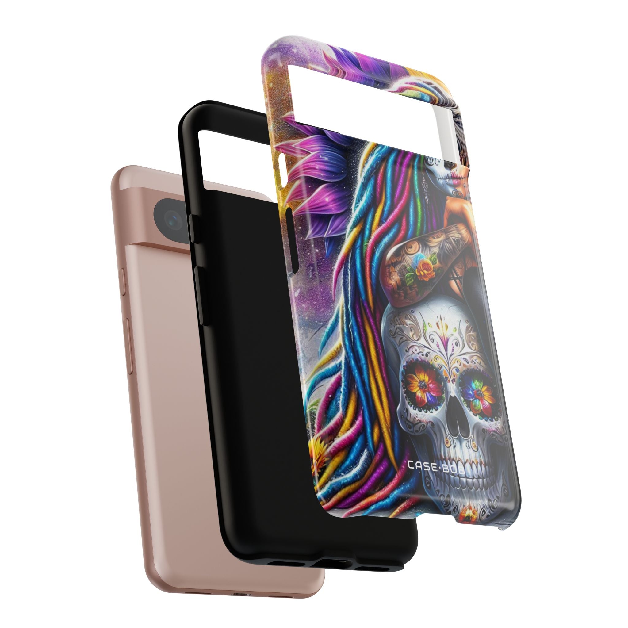 Sunflower Skull Glow Google Pixel 8 Case - Tough