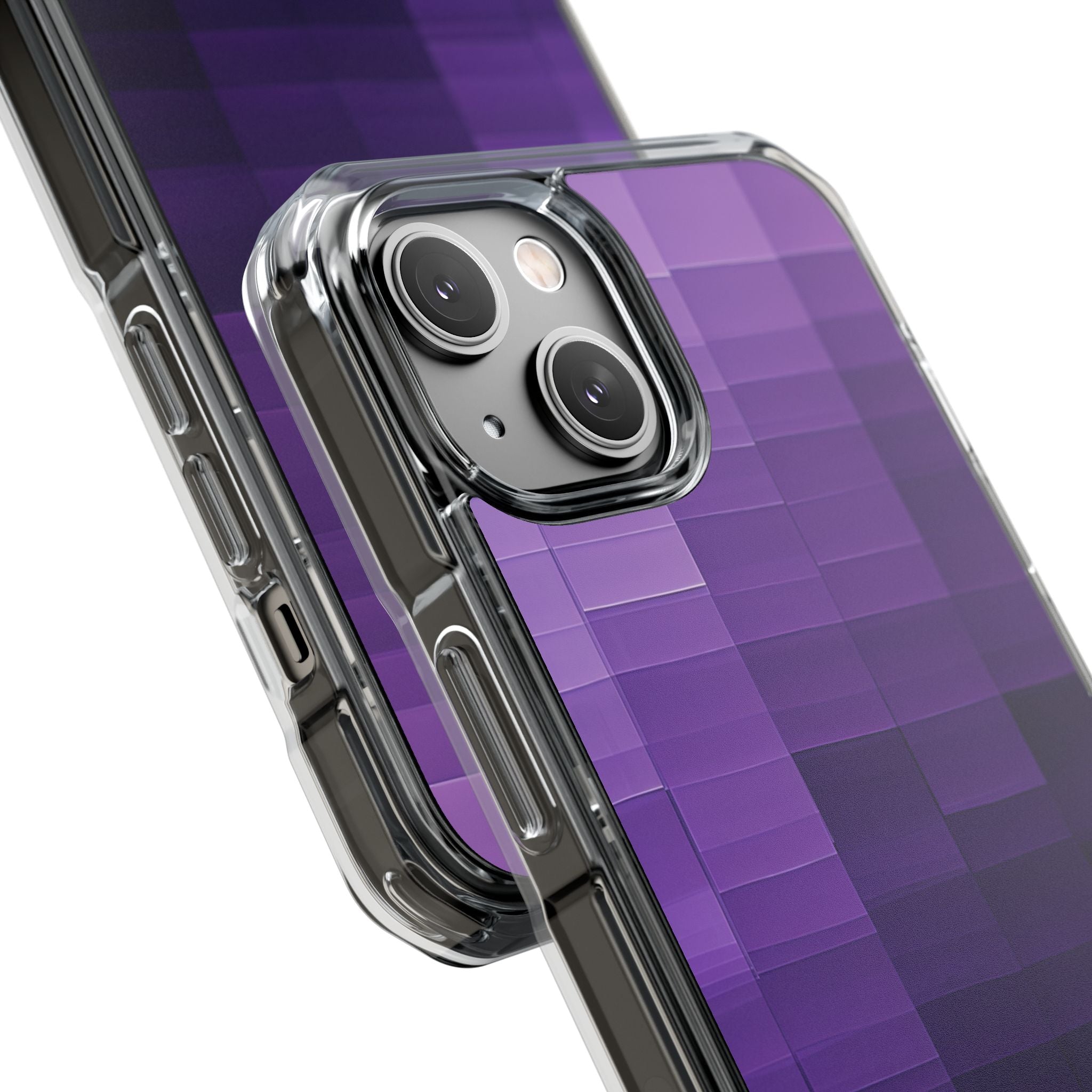 Purple Horizon Grid iPhone 14 - Impact Clear+