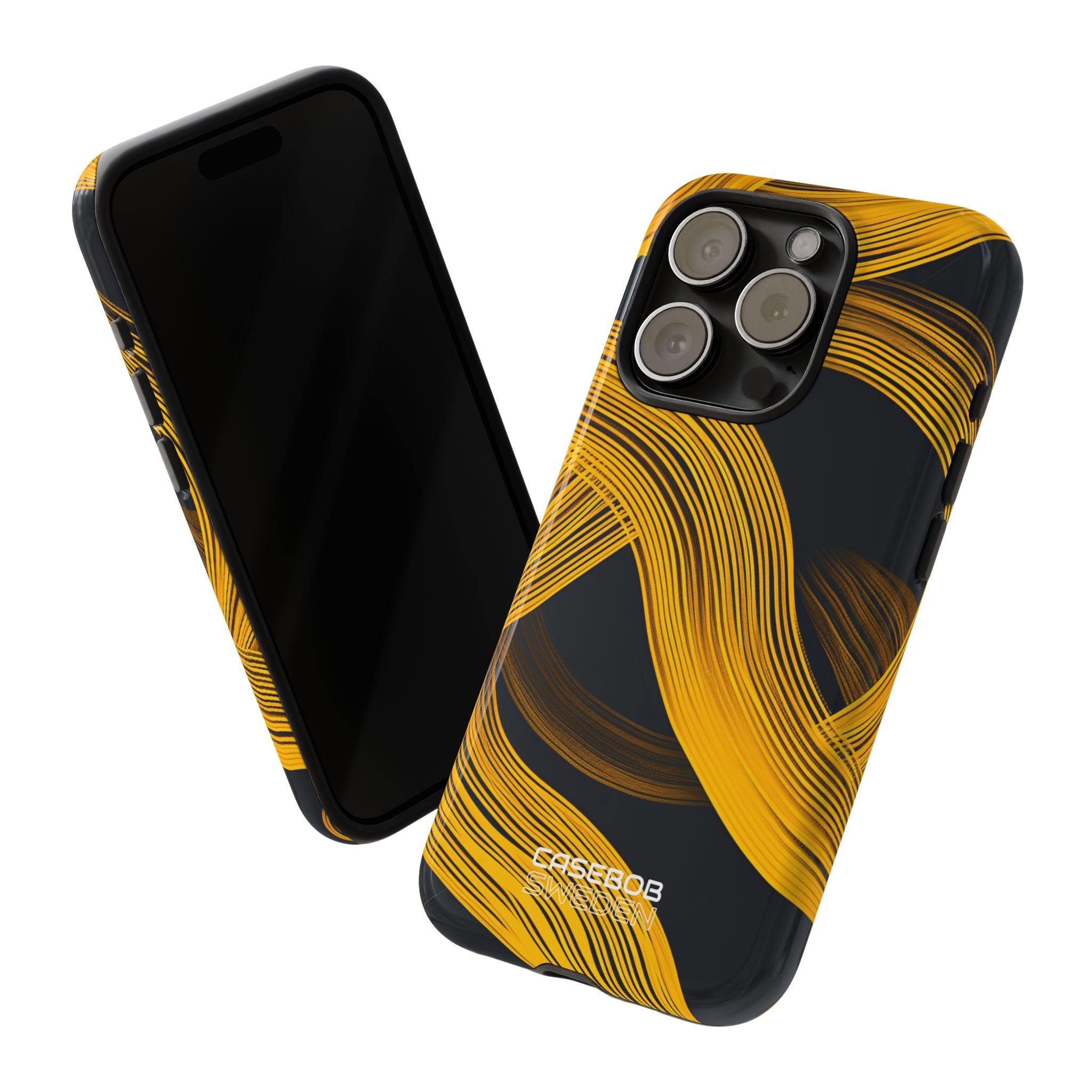 Yellow Flow Lines iPhone 15 - Tough