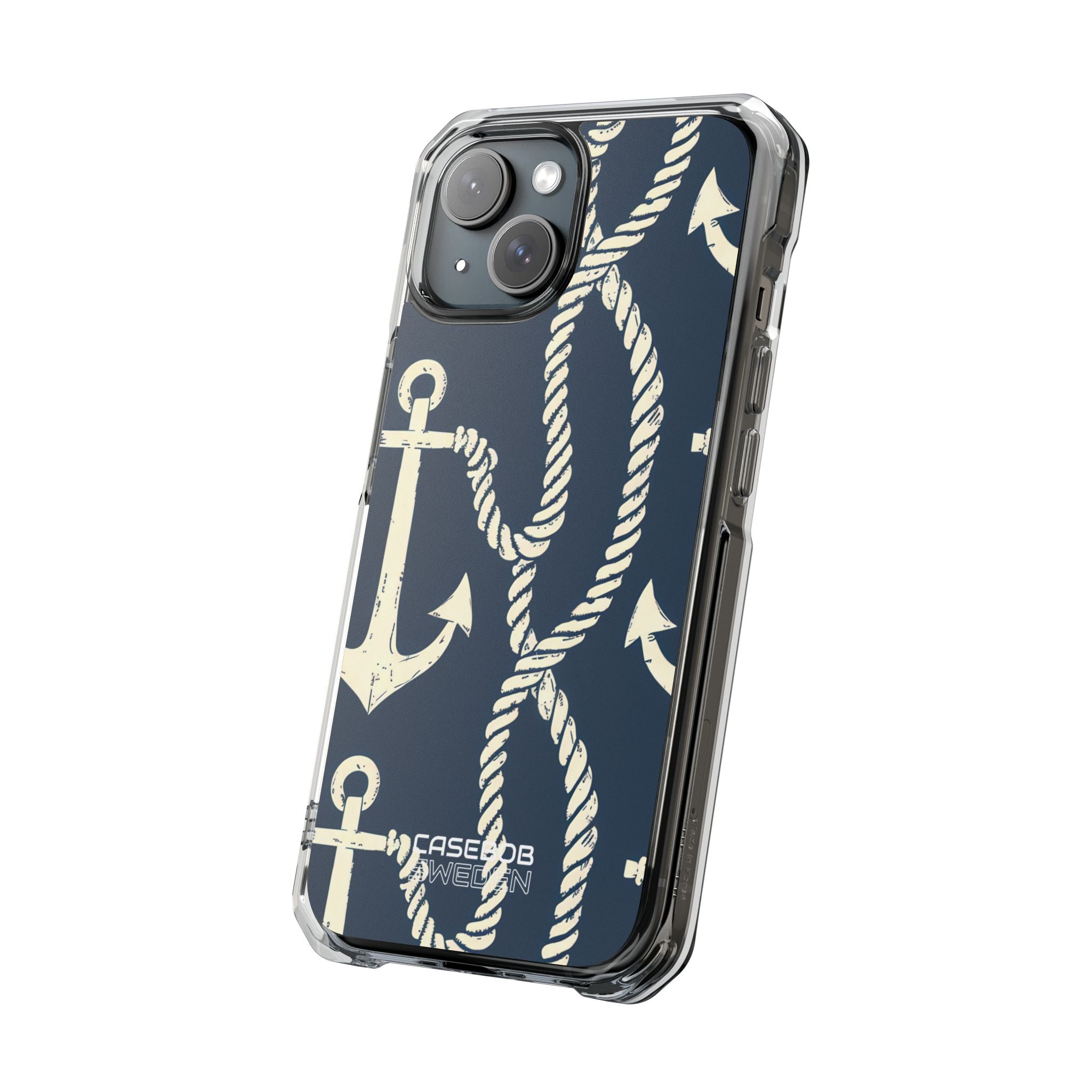 Nautical Anchors Rope iPhone 15 - Impact Clear+