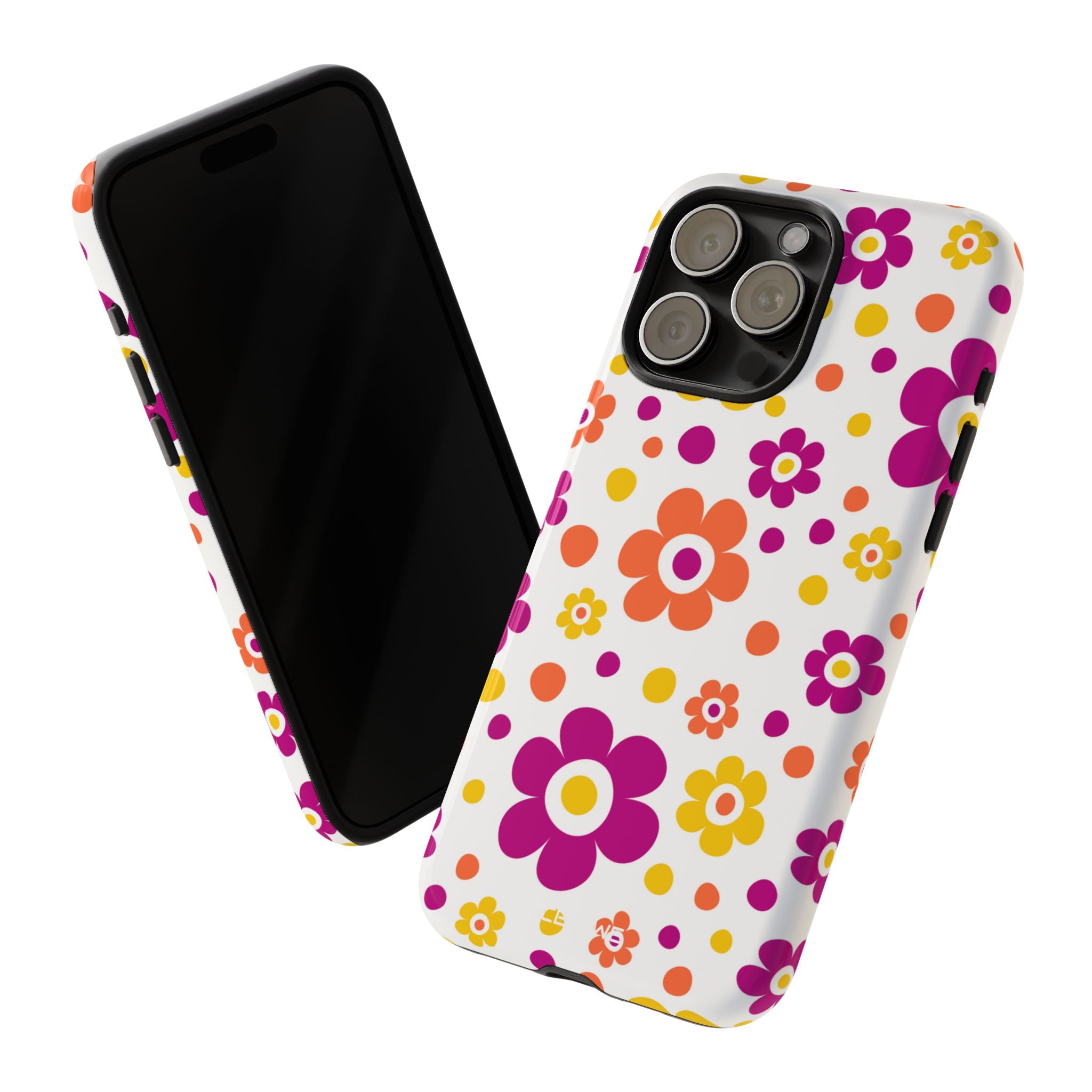 Retro Floral Playfulness - iPhone Case
