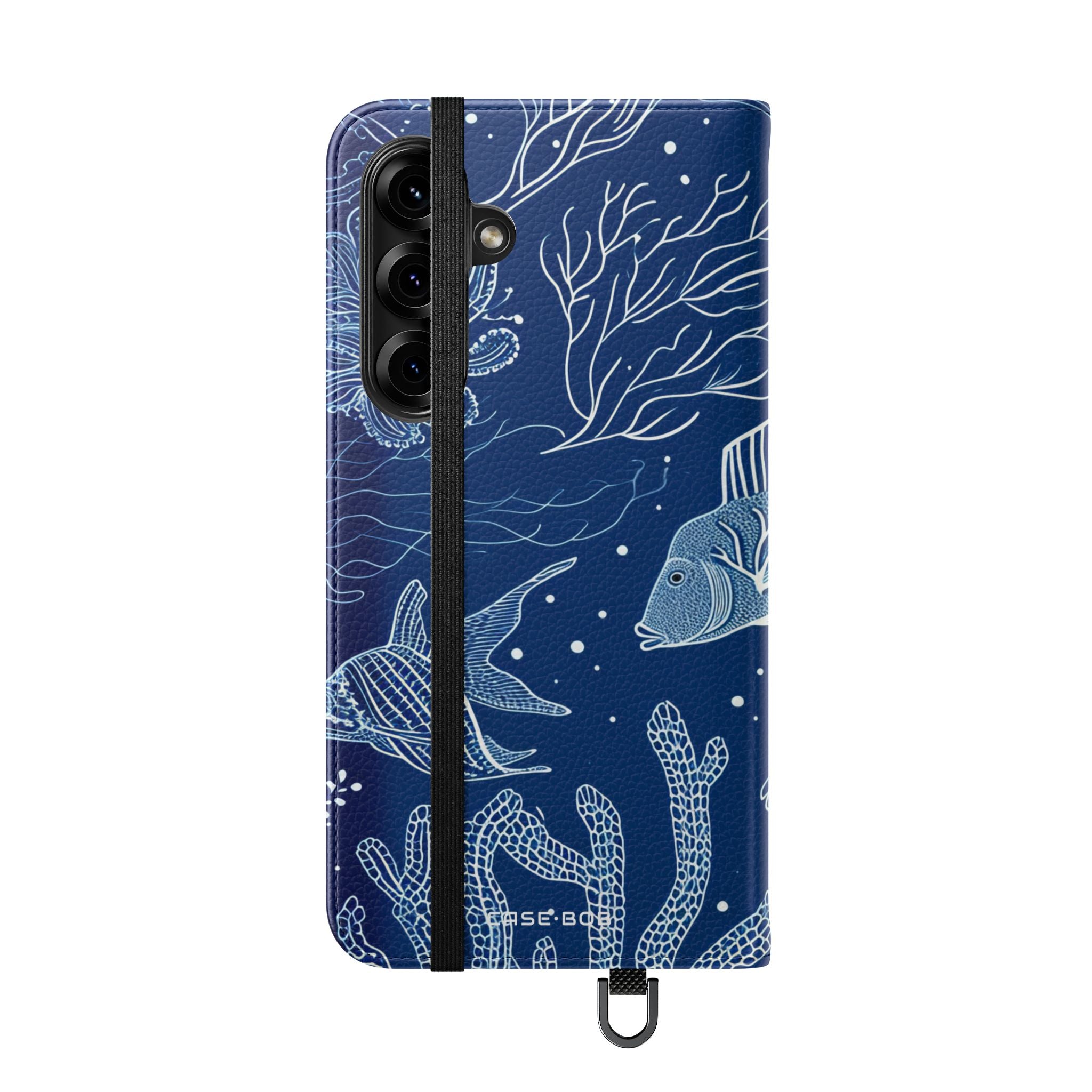 Blue Scale Reef - Samsung S25+ Case - Wallet