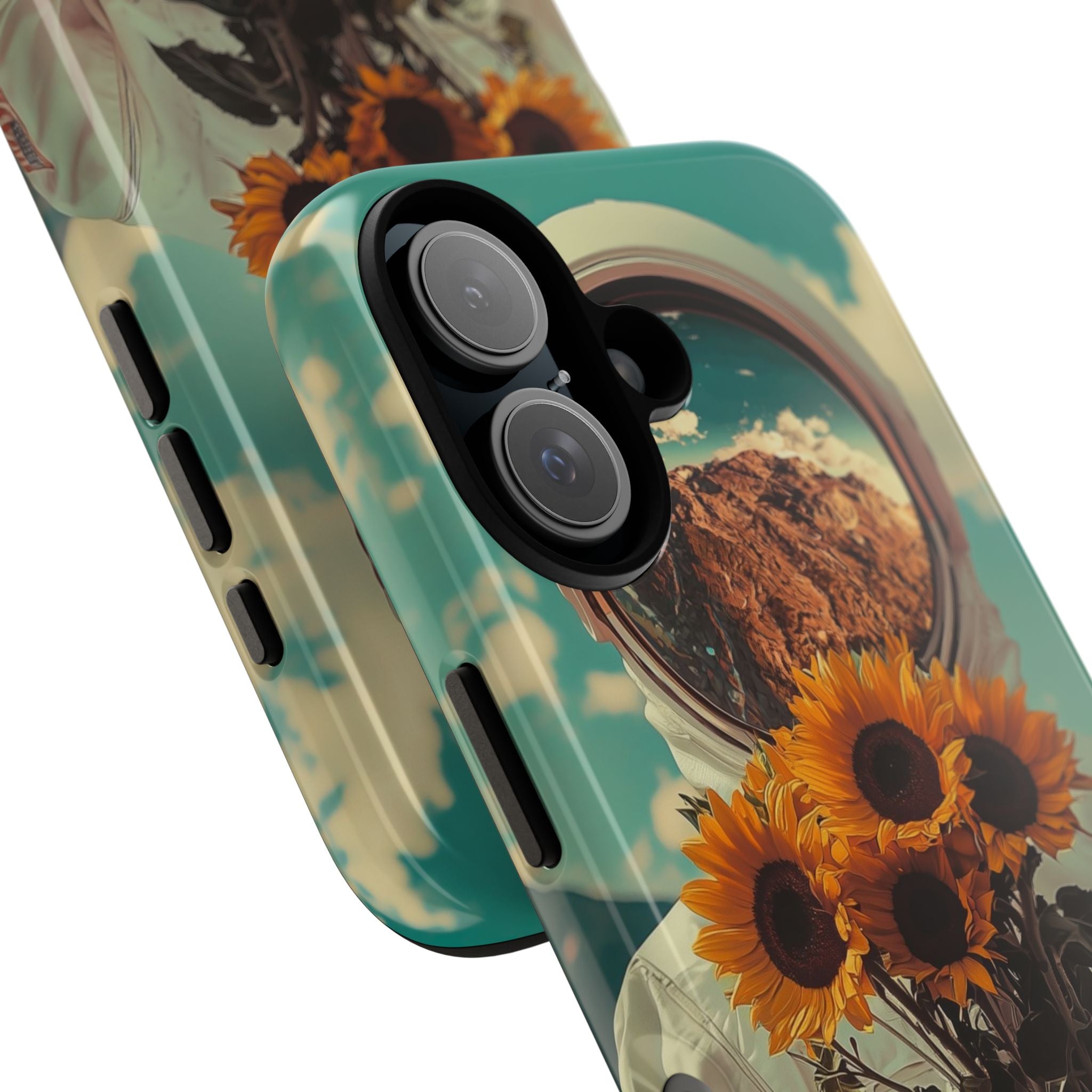 Sunflower Astronaut iPhone 16 Pro Case - Tough