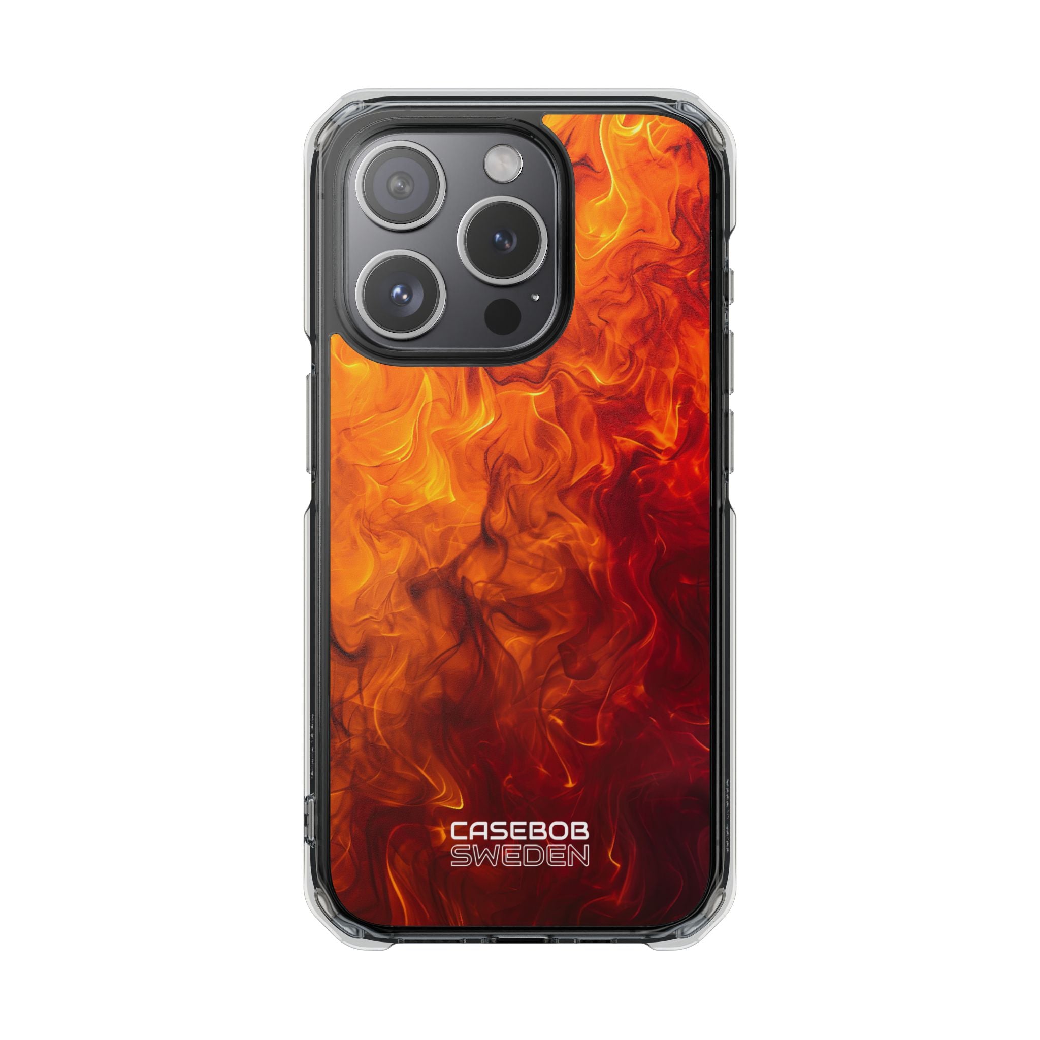 Flaming Energy Swirl iPhone 15 - Impact Clear+