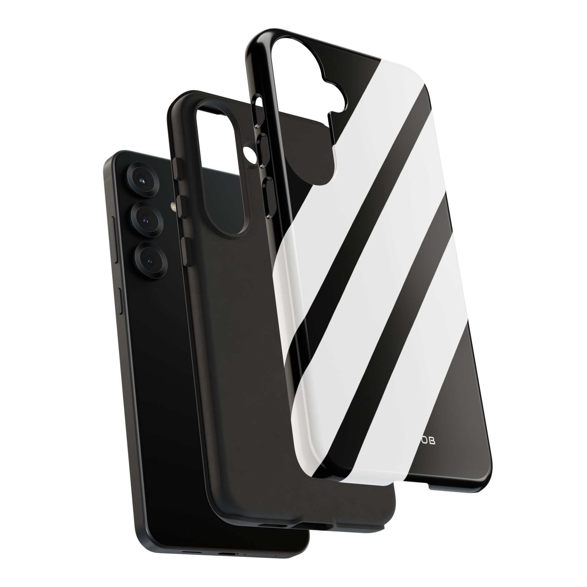 Diagonal Bands Noir Samsung S25 Plus Case - Tough