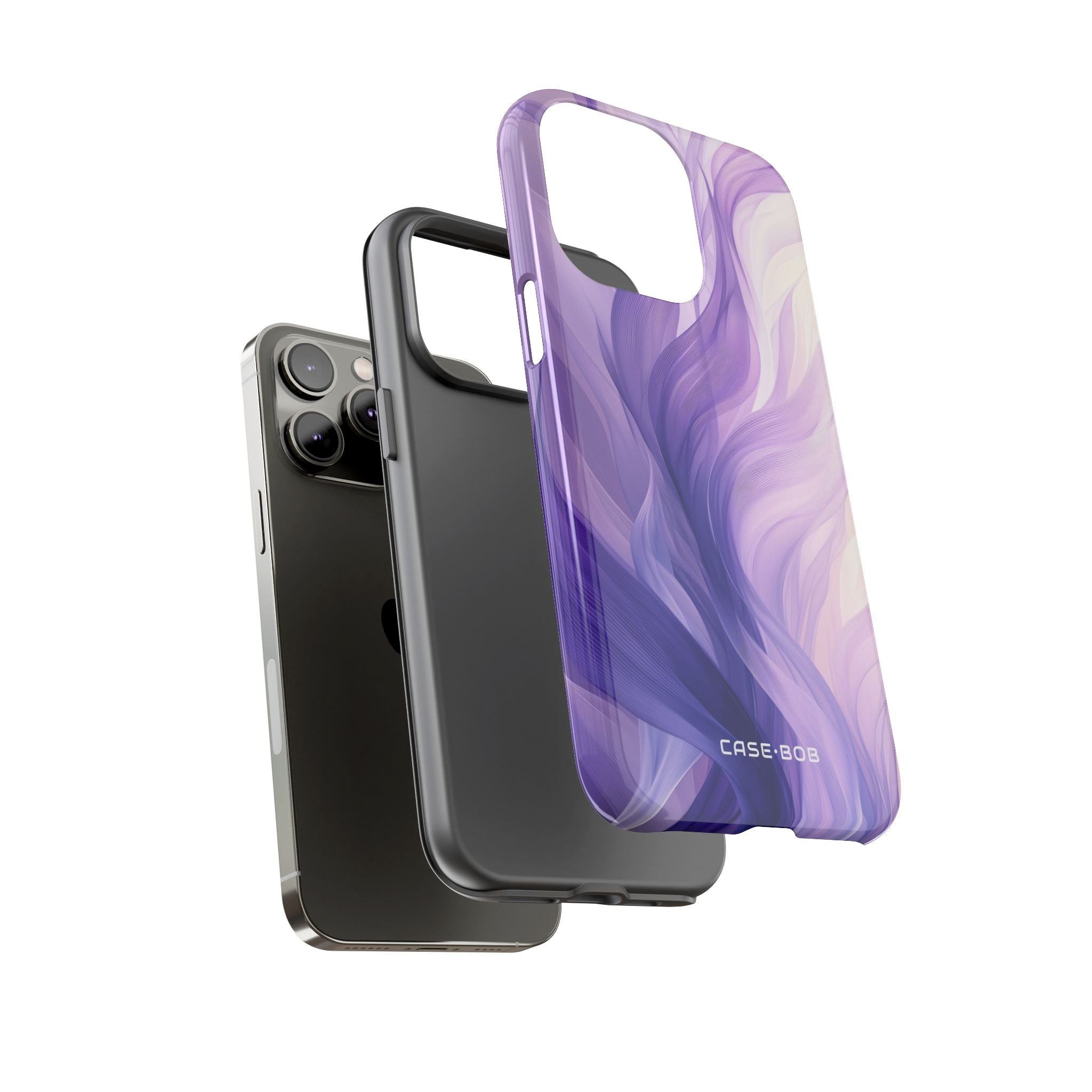 Purple Ribbon Waves iPhone 14 Pro Max Case - Tough