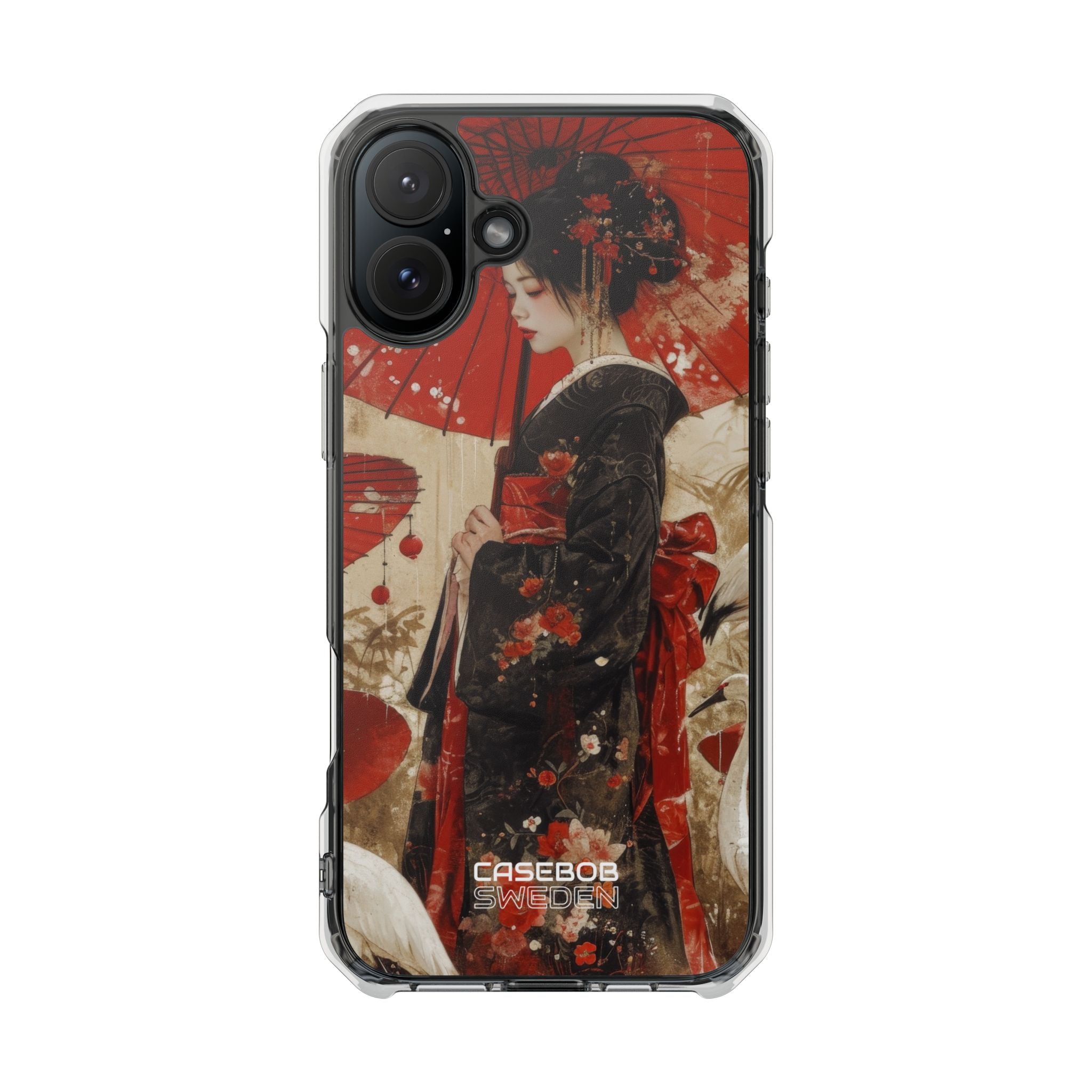 Scarlet Crane Dreams iPhone 16 - Impact Clear+