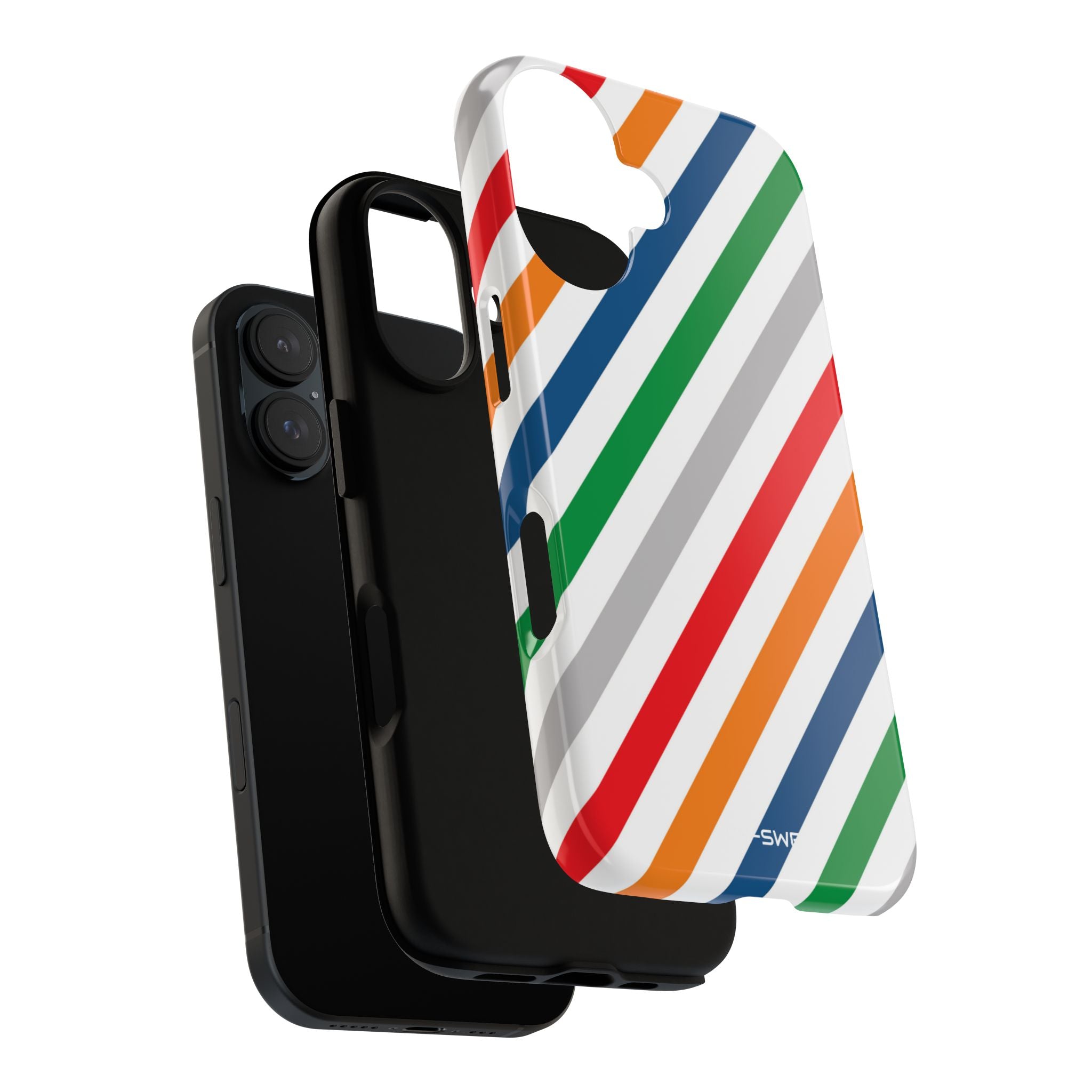 Vibrant Geometric Stripes - iPhone Case