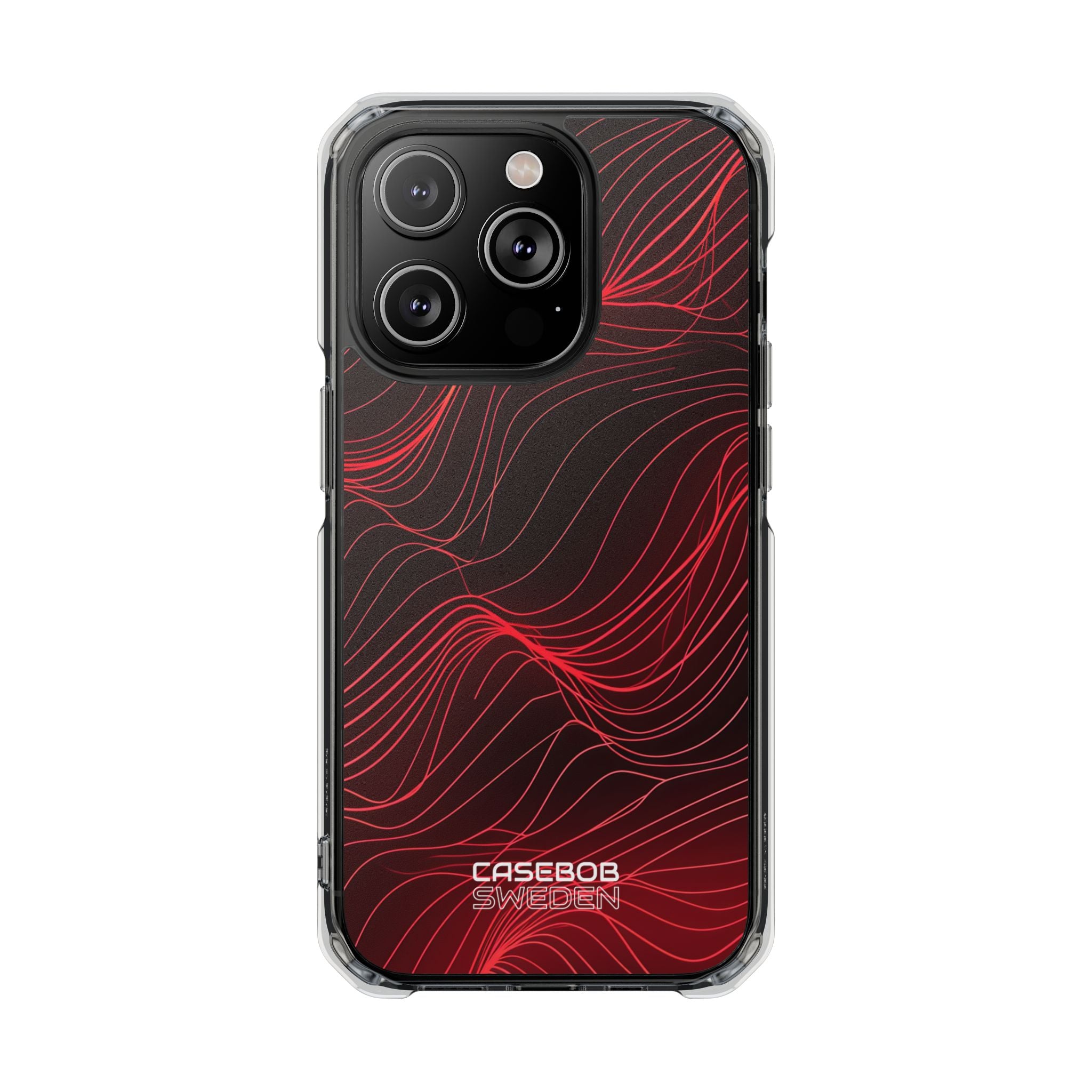 Crimson Waveform Flow iPhone 14 - Impact Clear+