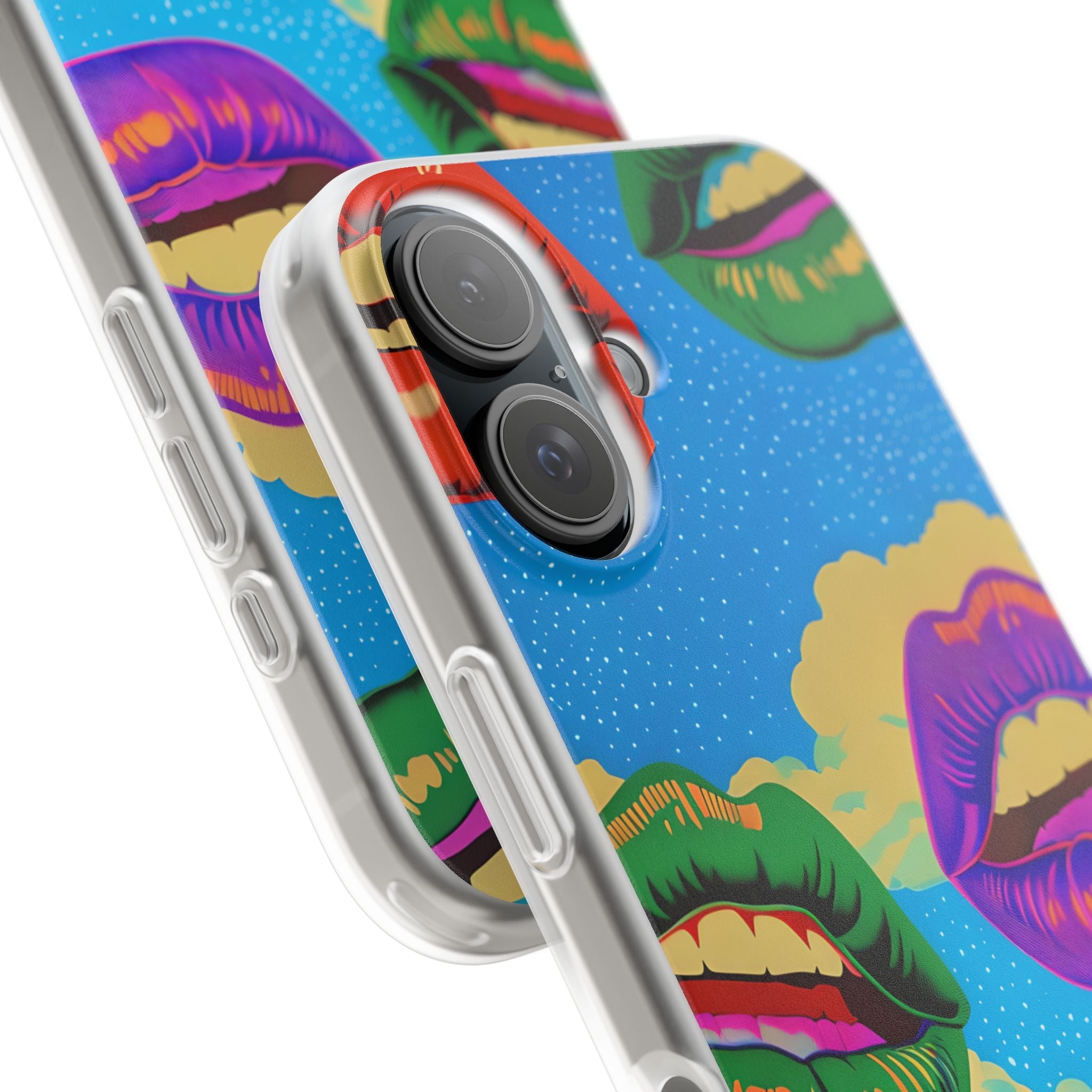 Colorful Lipscape iPhone 16 Case - Soft