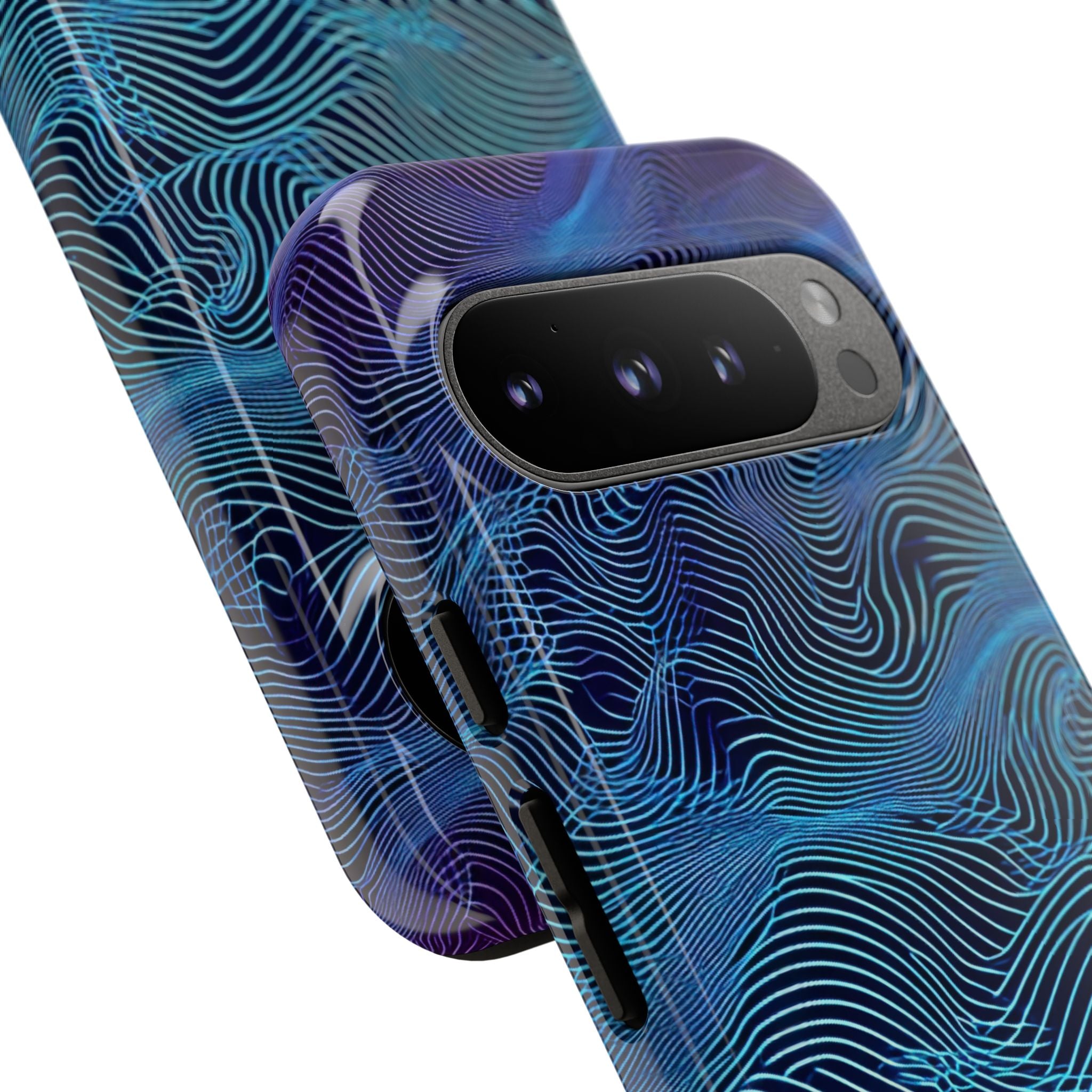 Neon Waves Flow Google Pixel 9 - Tough