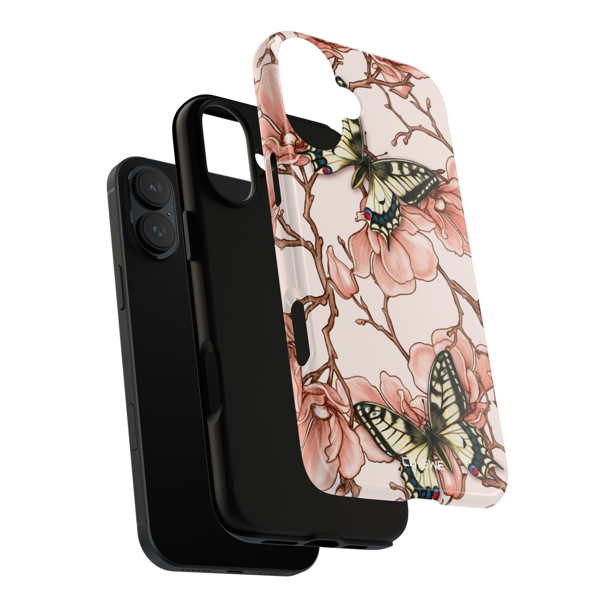 Butterflies and Magnolias Harmony - iPhone Case
