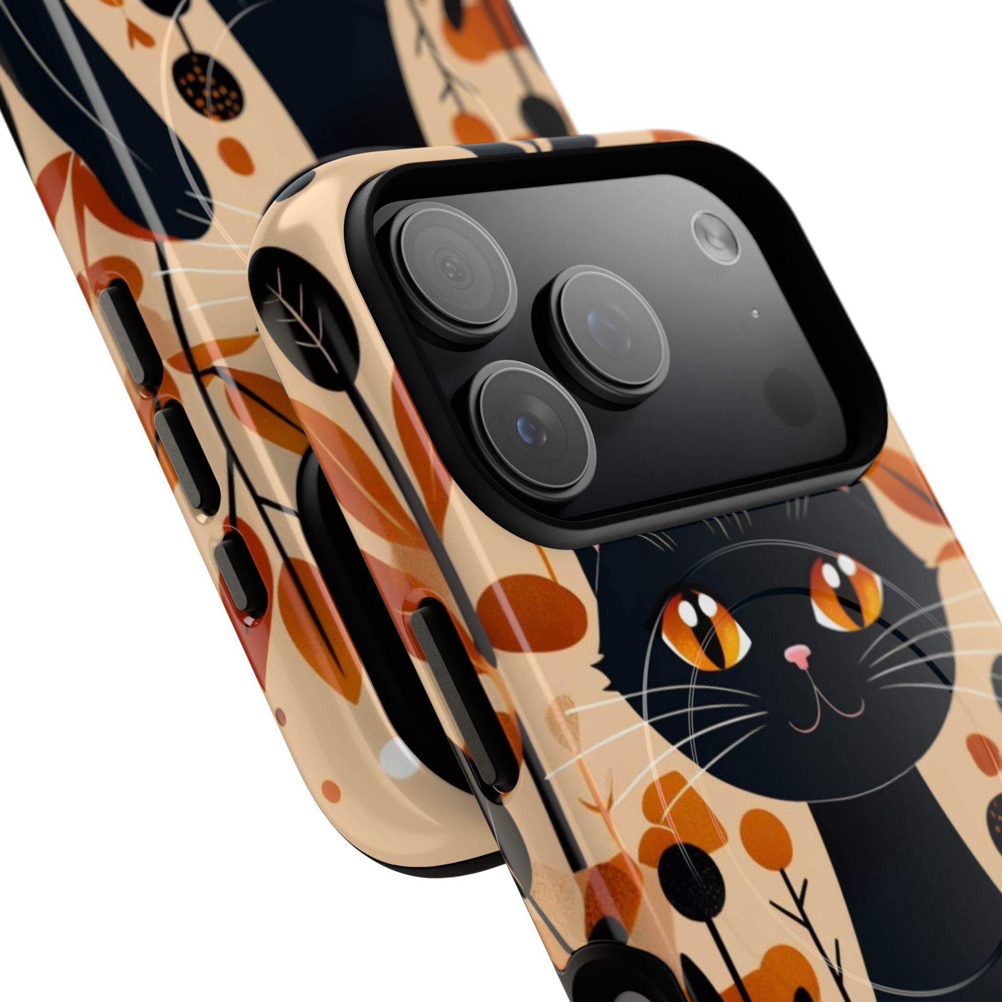 Black Cat Glow iPhone 17 Pro Case - Tough+