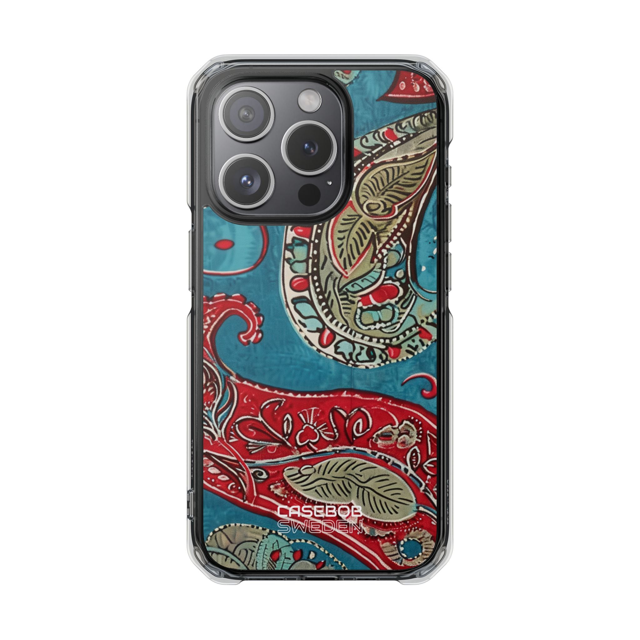 Paisley Floral Fusion iPhone 15 - Impact Clear+