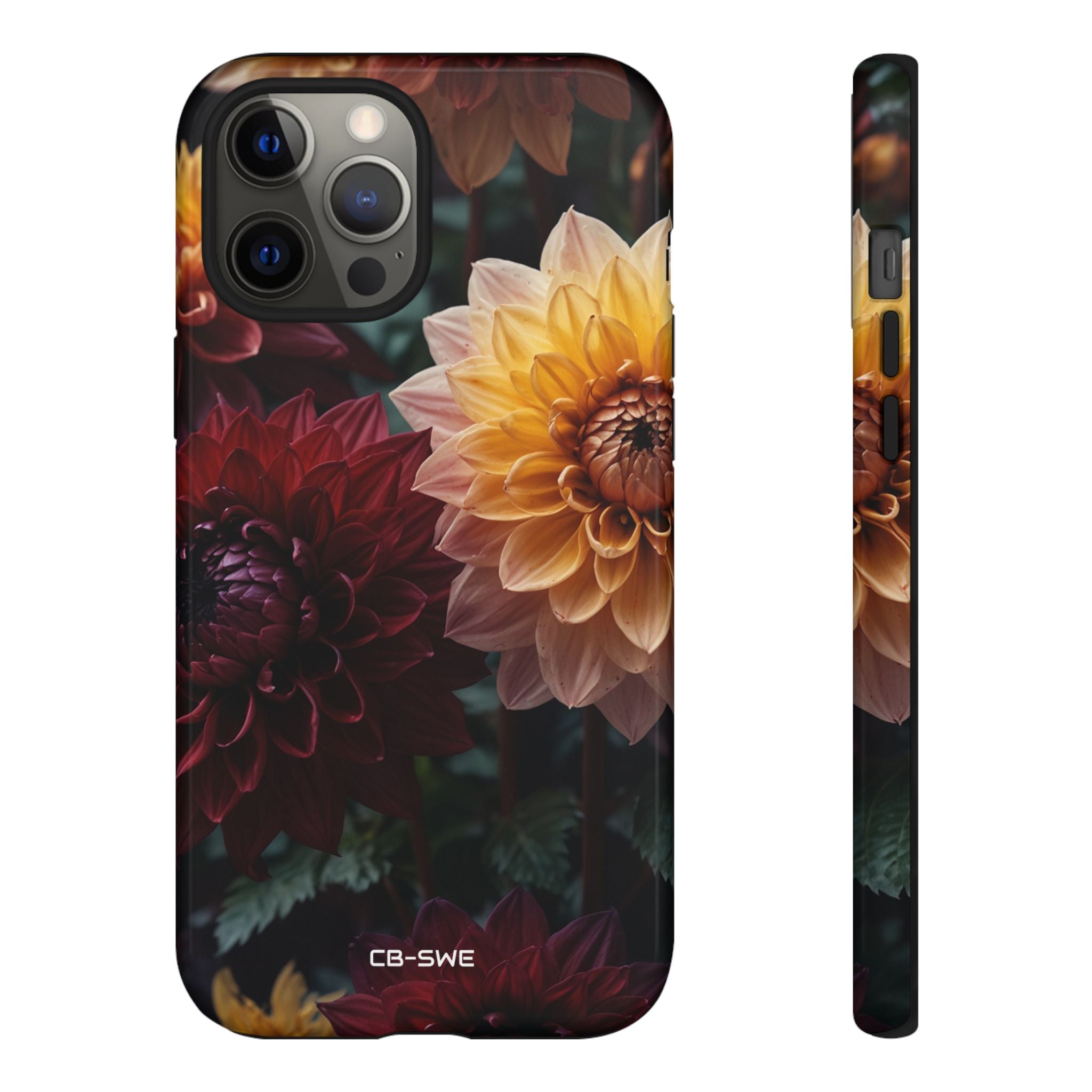 Dahlias Embrace Light - iPhone Case