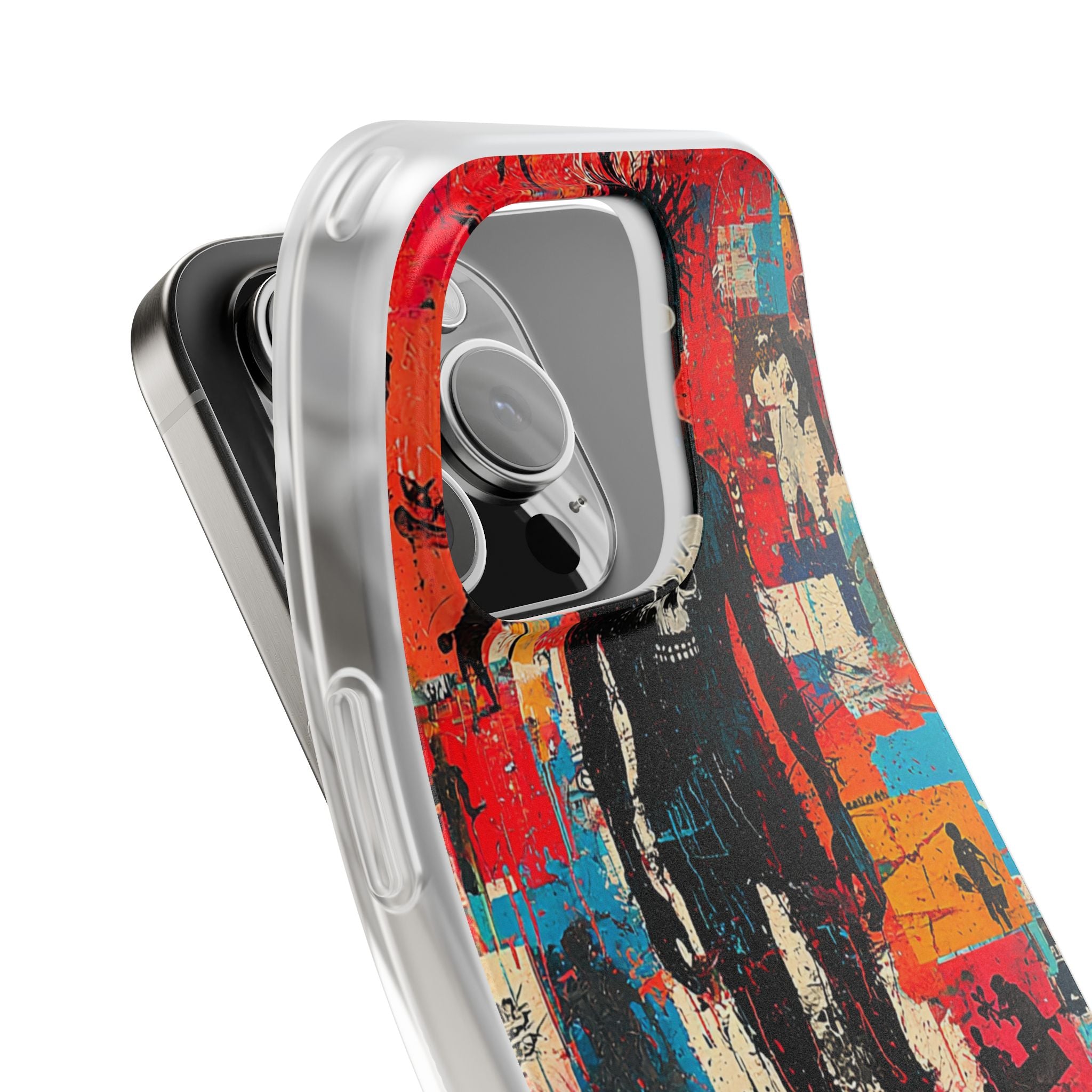 Spiky Skull Silhouette iPhone 16 Pro Case - Soft