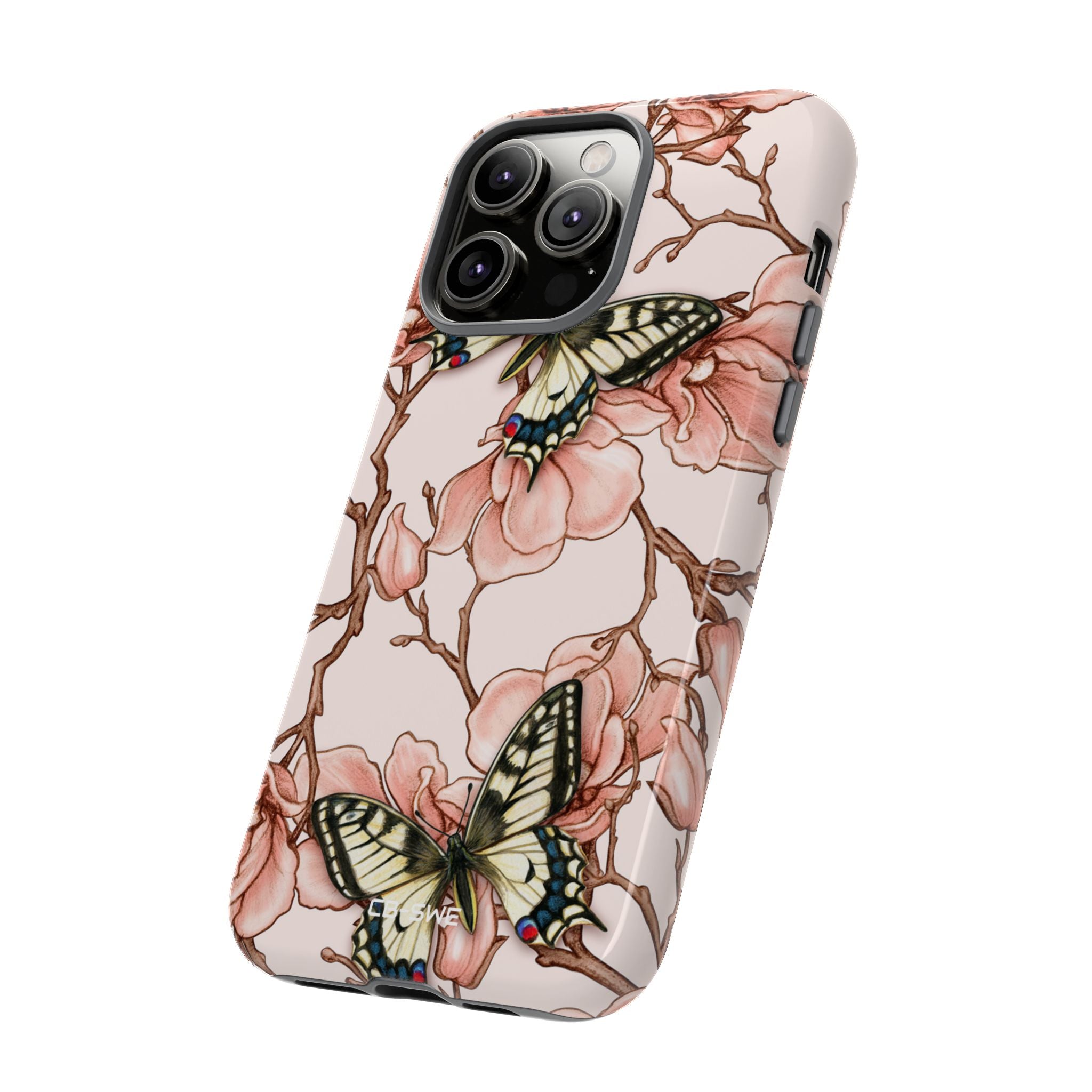 Butterflies and Magnolias Harmony - iPhone Case