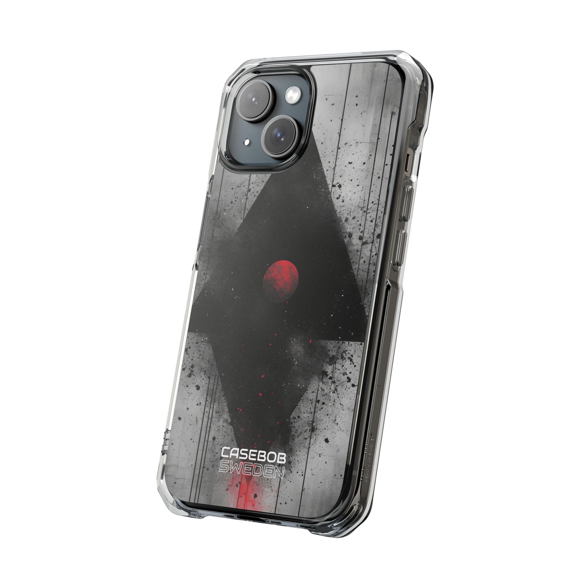 Crimson Core Geometry iPhone 15 - Impact Clear+