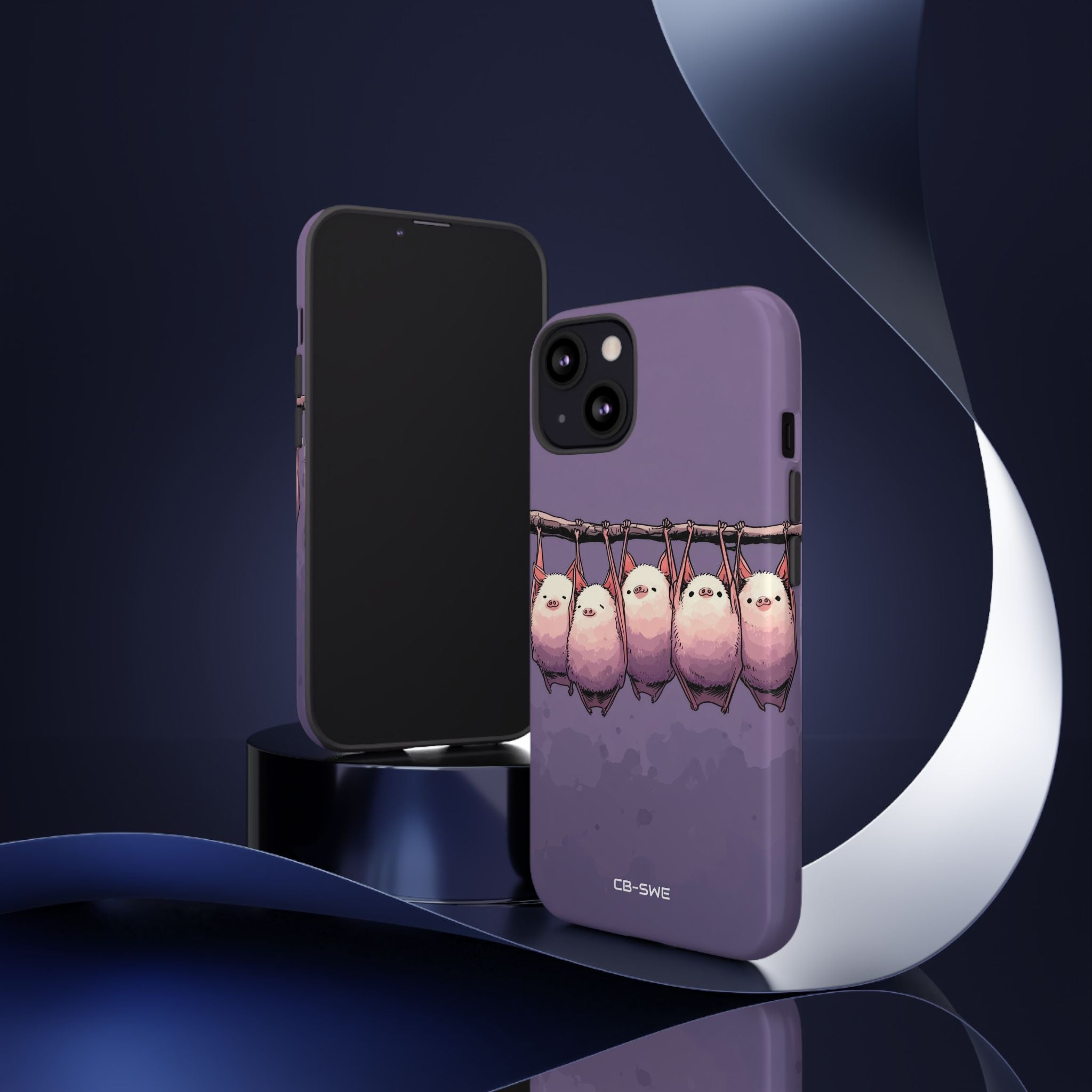Bats Hang Playfully - iPhone Case
