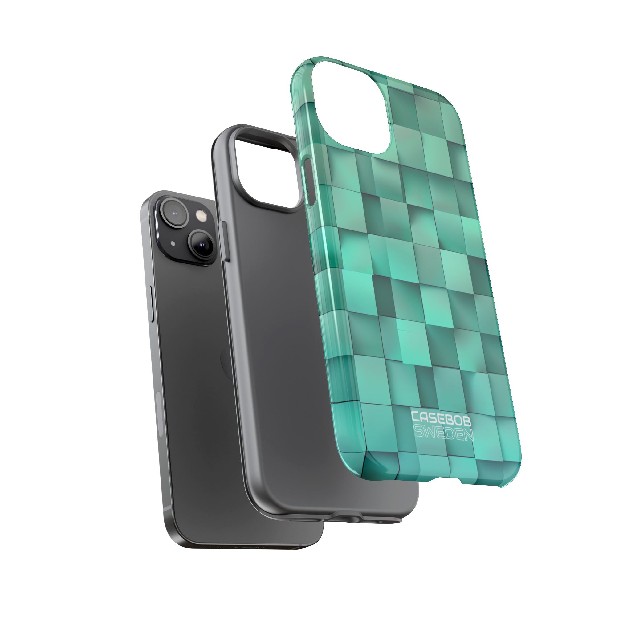 Folded Blue Squares iPhone 14 - Tough