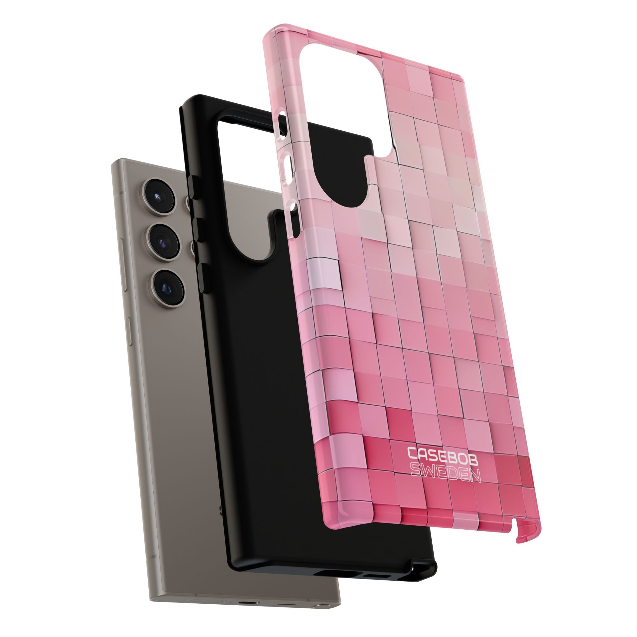 Pink Mosaic Glow Samsung S24 - Tough