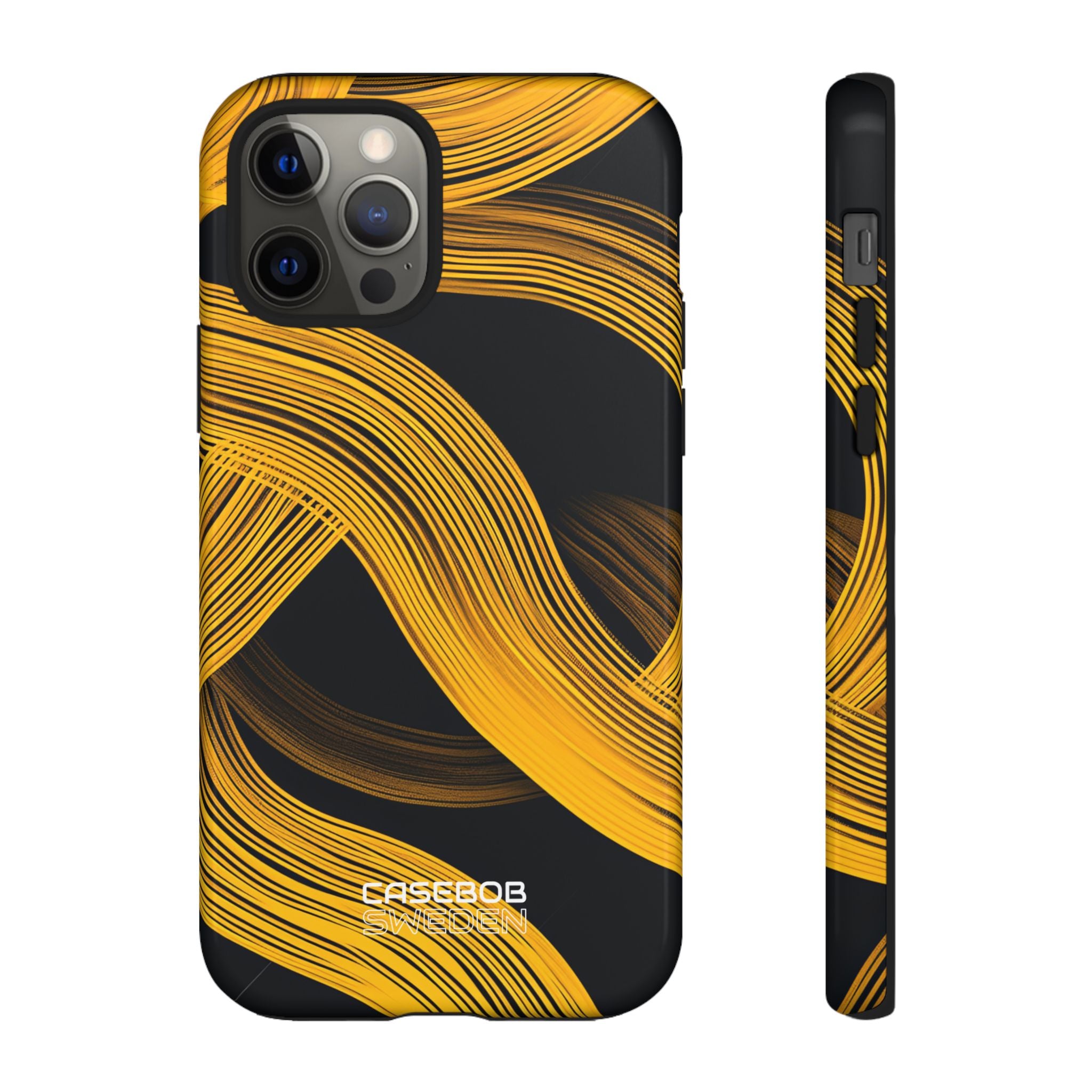 Yellow Flow Lines iPhone 12 - Tough