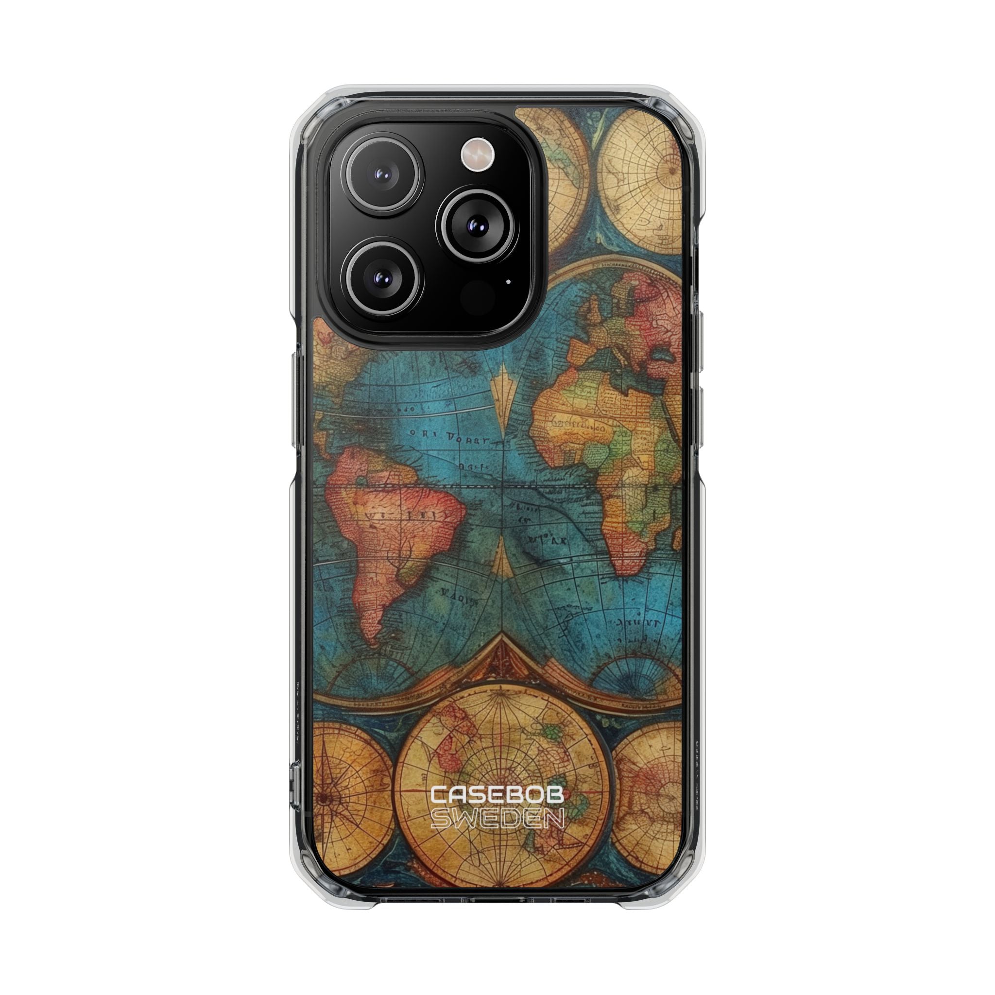 Vintage World Map iPhone 14 - Impact Clear+