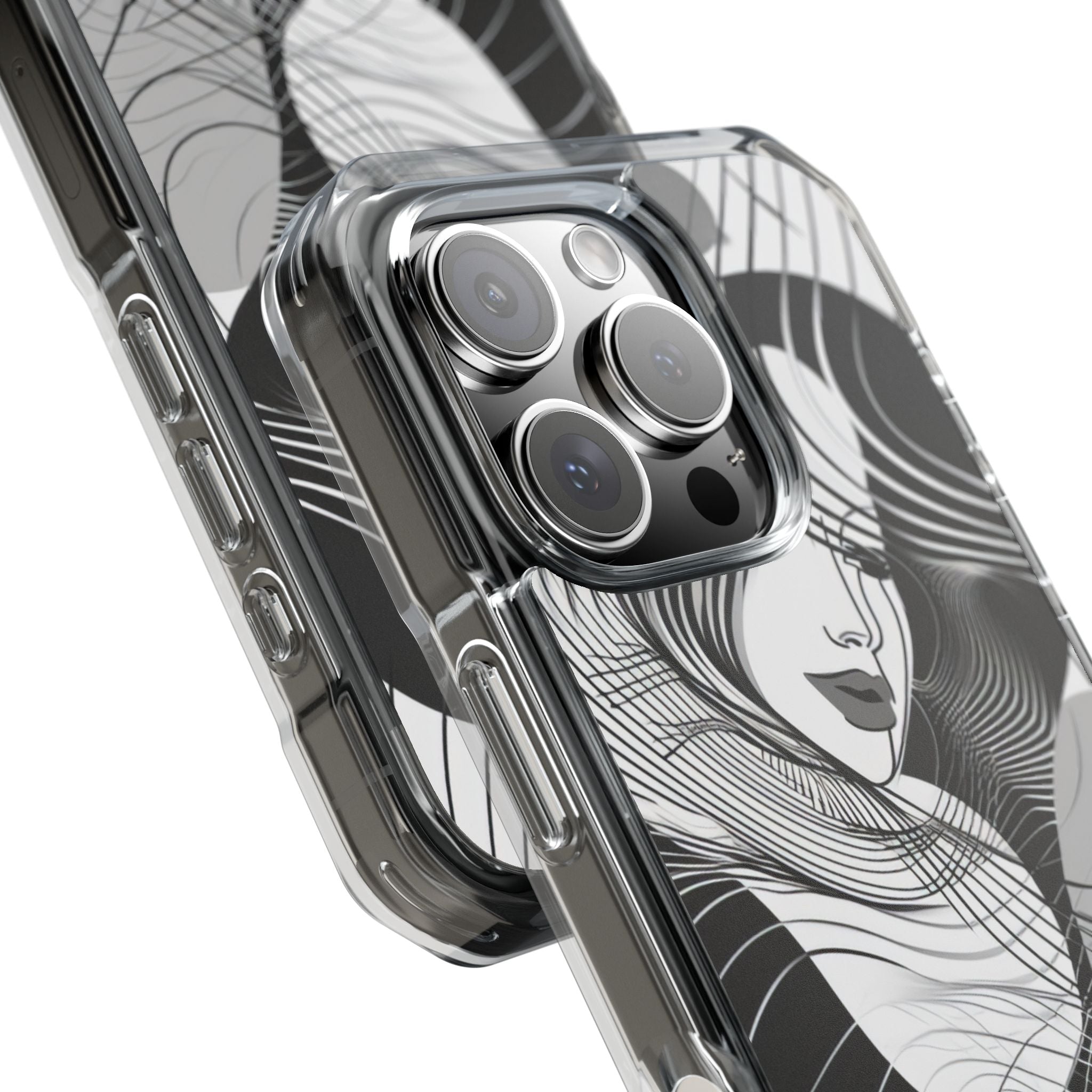 Orange Wave Motion iPhone 16 - Impact Clear+